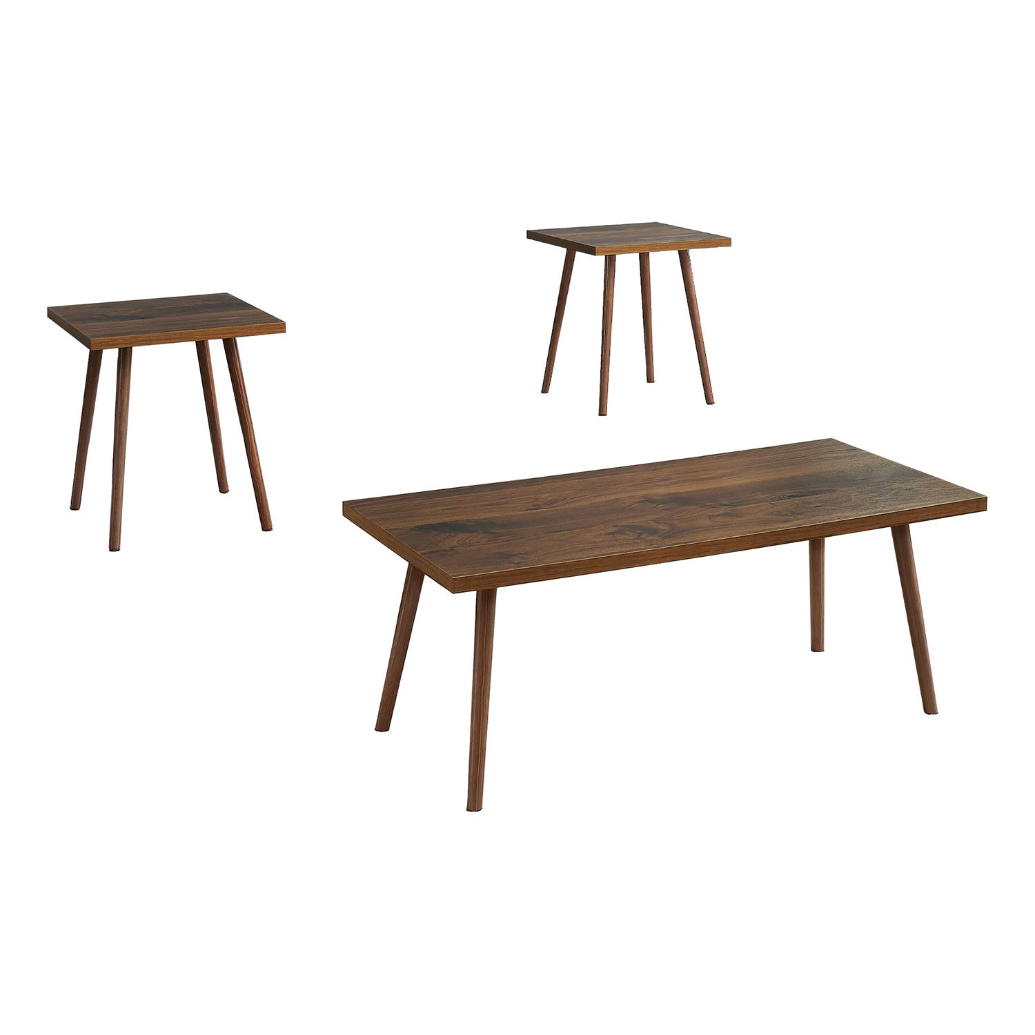 Monarch Specialties I 7899P - Table Set, 3pcs Set, Accent, Coffee, End, Living Room, Dark Walnut, Contemporary, Modern