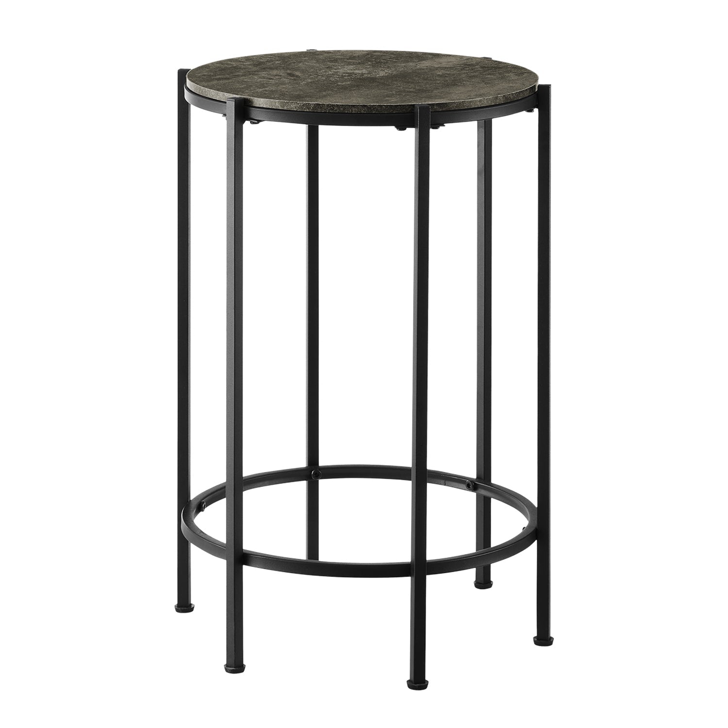 Monarch Specialties I 3755 - Table d'appoint, bout, ronde, table d'appoint, petite, Lampe, salon, chambre, table de chevet, stratifié bronze foncé,