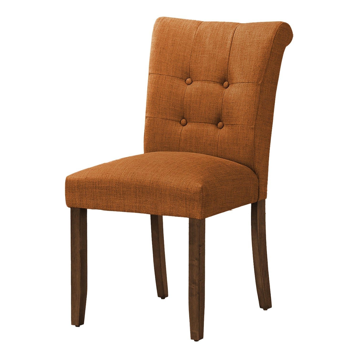 Monarch Specialties I 1221 – Chaise de salle à manger, 38&nbsp;po de hauteur, ensemble de 2, revêtement, salle à manger, Côté, cuisine, tissu orange,