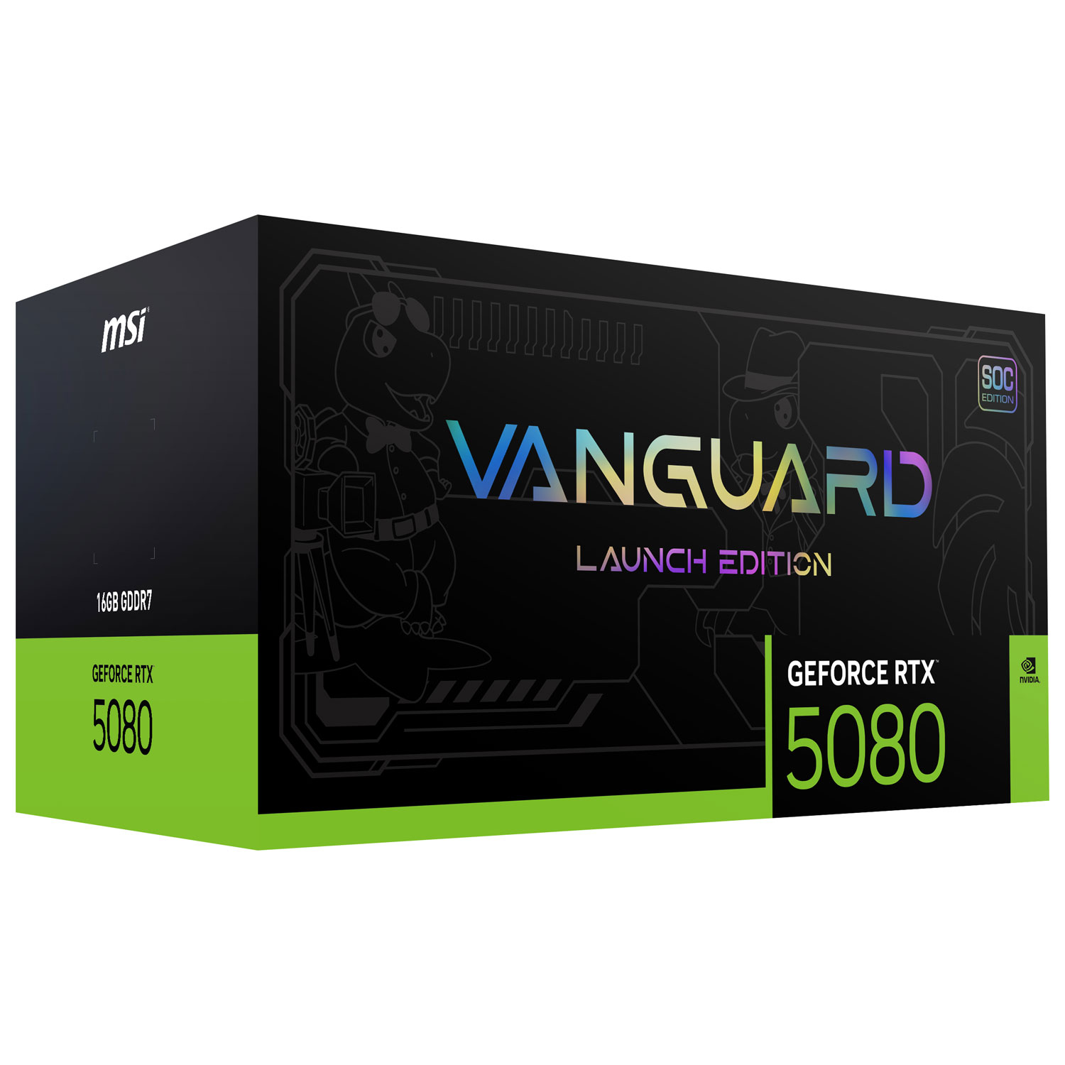 MSI GeForce RTX 5080 Vanguard SOC Launch Edition 16GB GDDR7 Video Card
