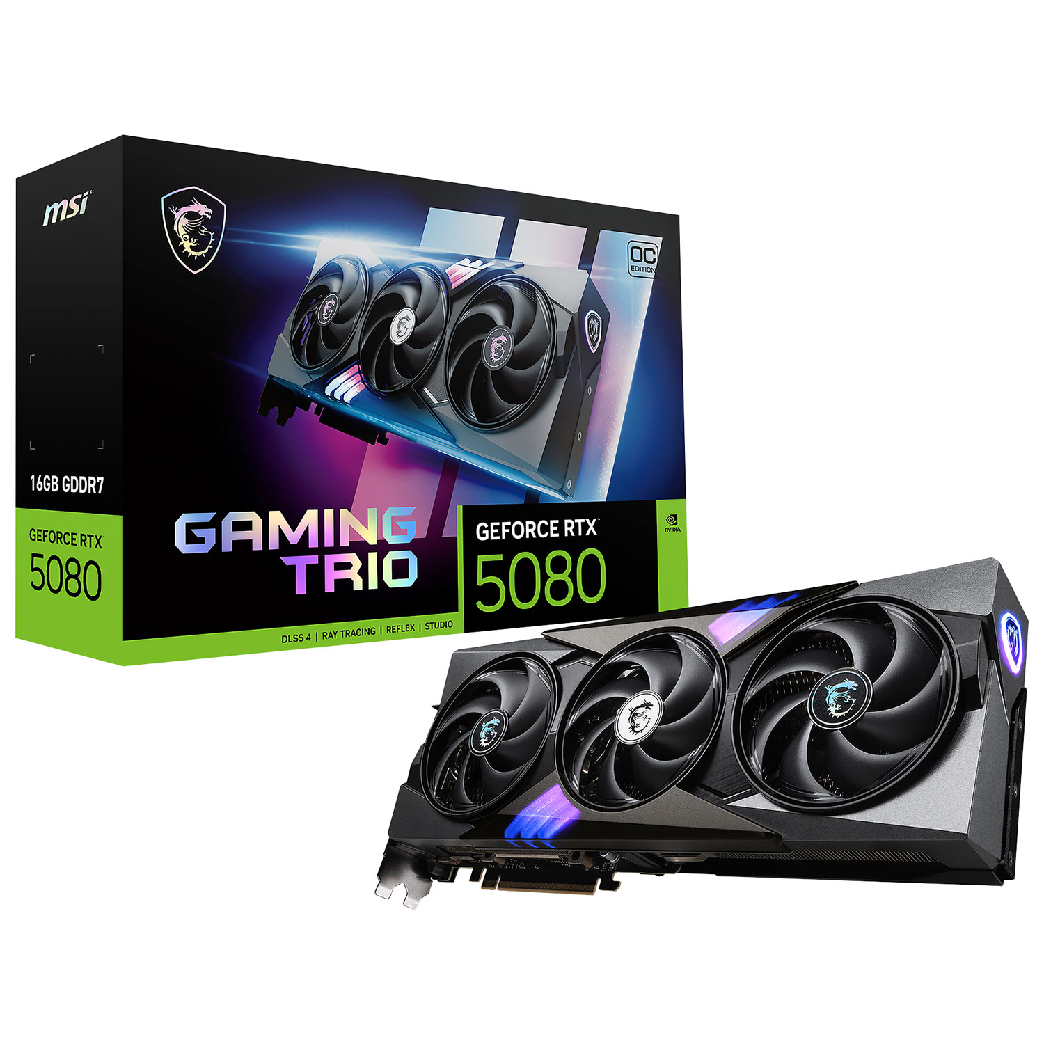 MSI GeForce RTX 5080 Gaming Trio OC 16GB GDDR7 Video Card