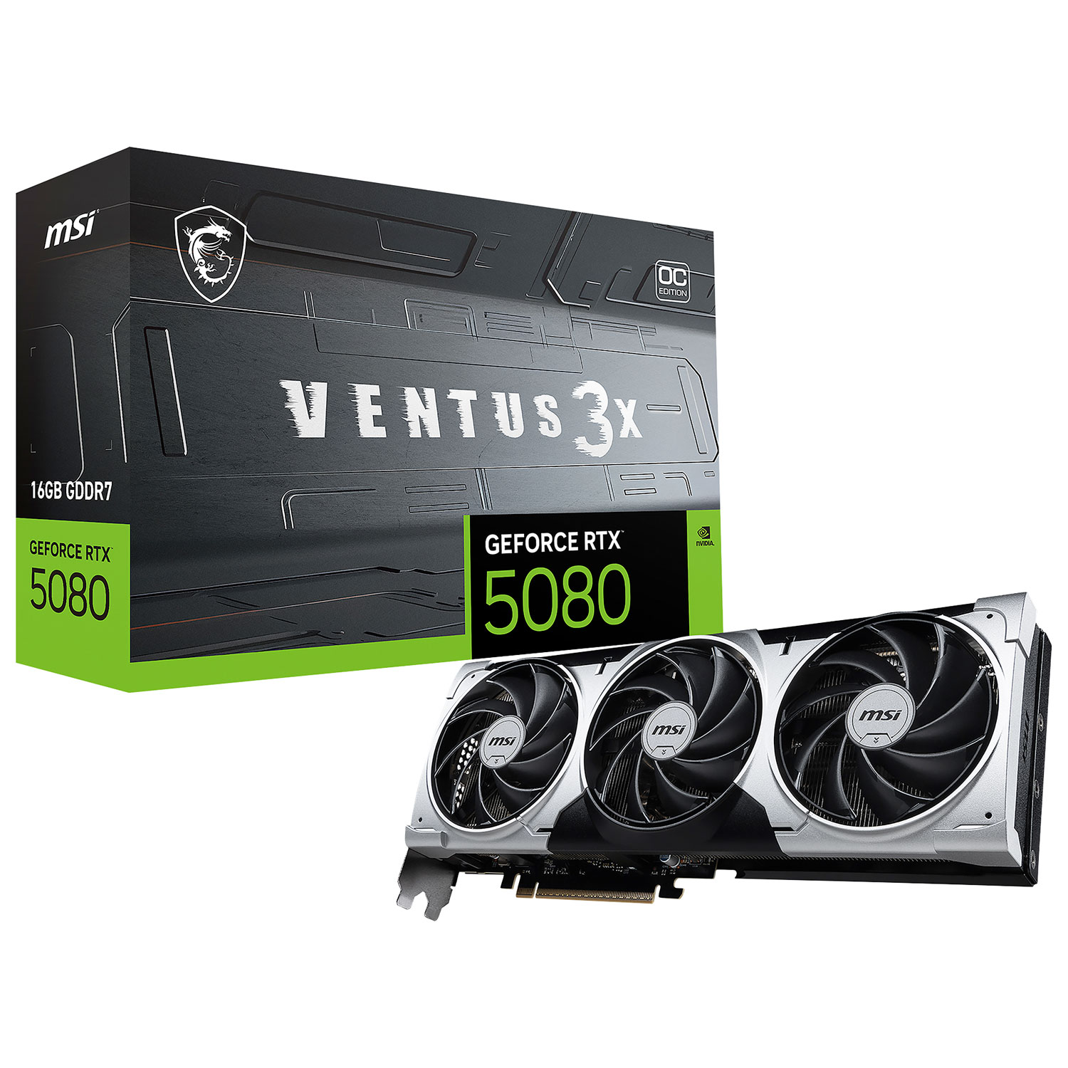 MSI GeForce RTX 5080 Ventus 3X OC PLUS 16GB GDDR7 Video Card