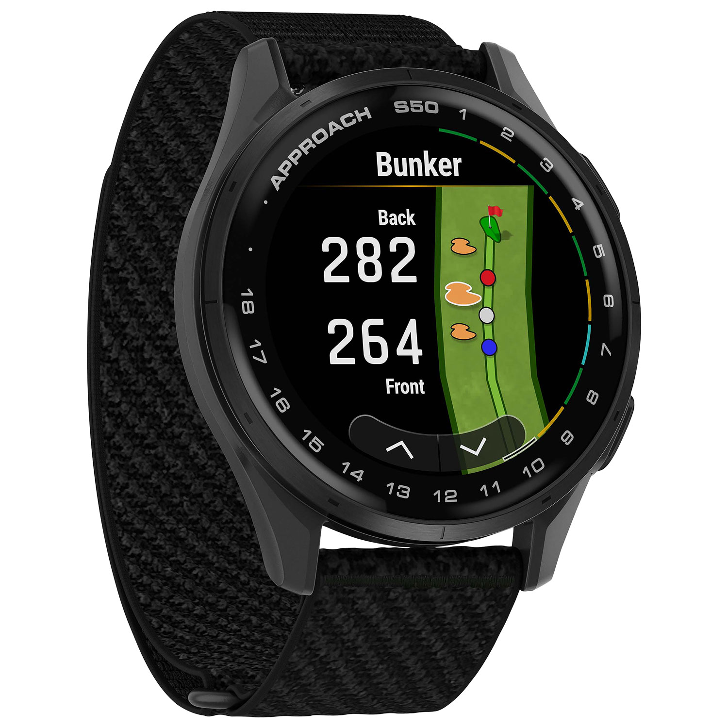 Garmin Approach S50 45mm AMOLED GPS Golf Smartwatch - Black