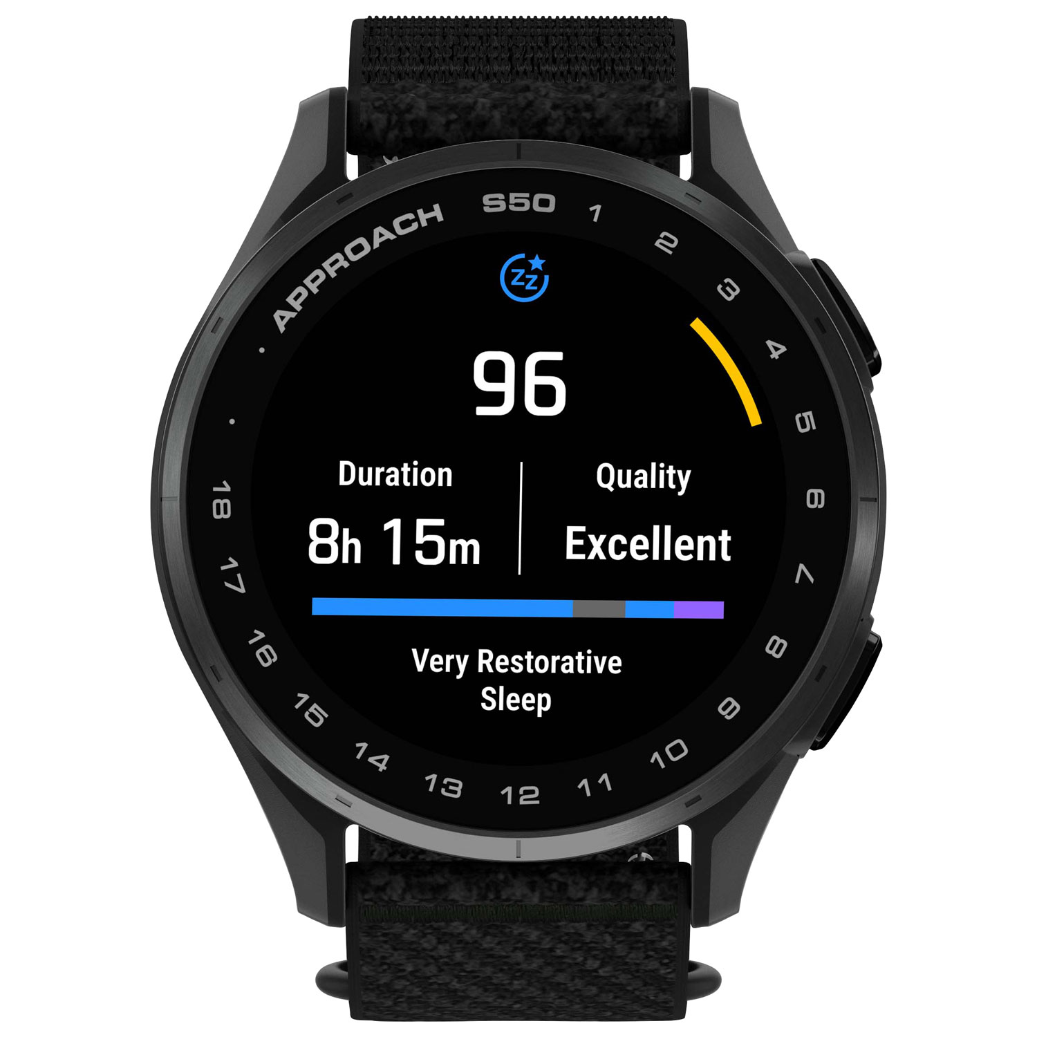 Garmin Approach S50 45mm AMOLED GPS Golf Smartwatch - Black