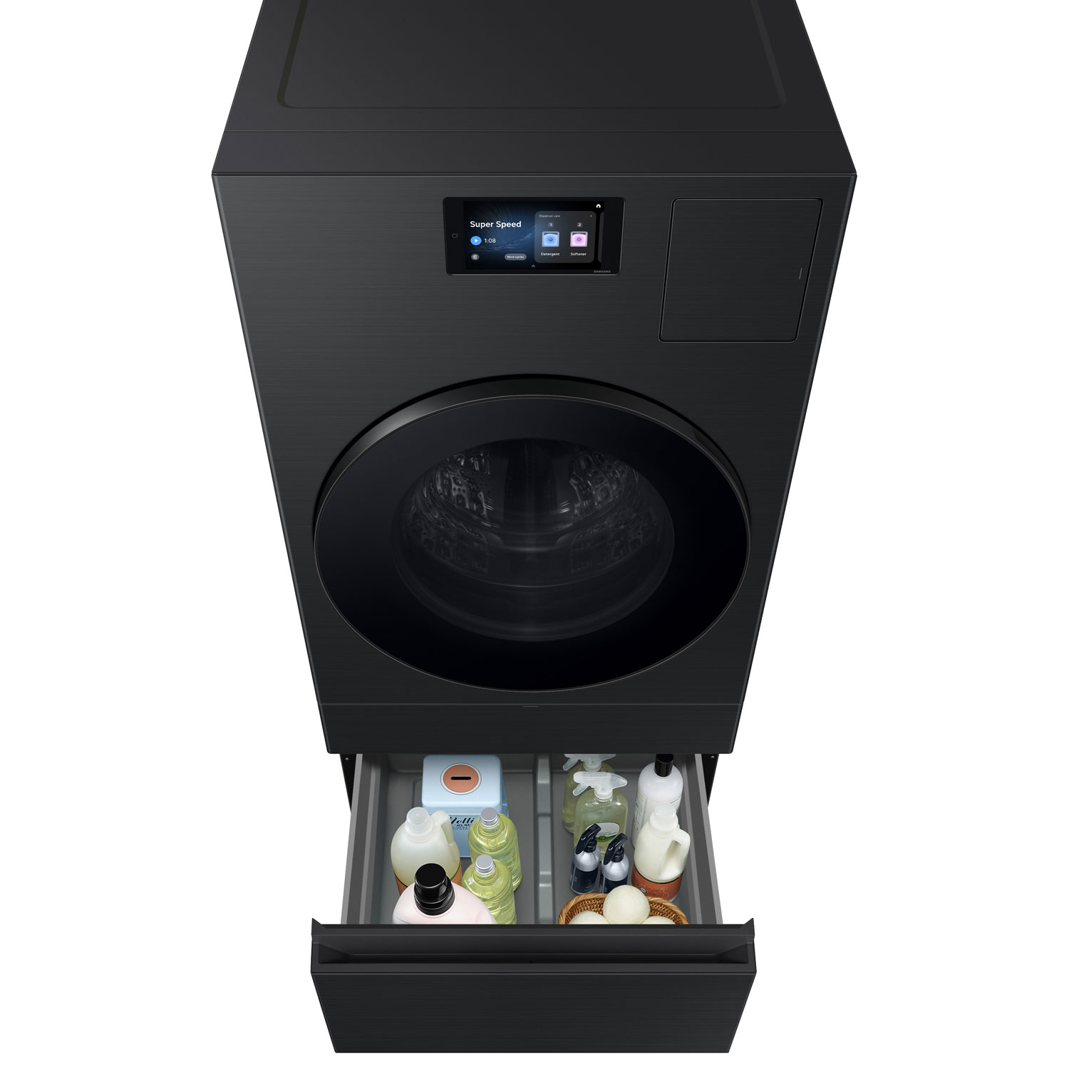 Samsung 6.1 Cu. Ft. Vented Electric Washer & Dryer Combo - Brushed Black