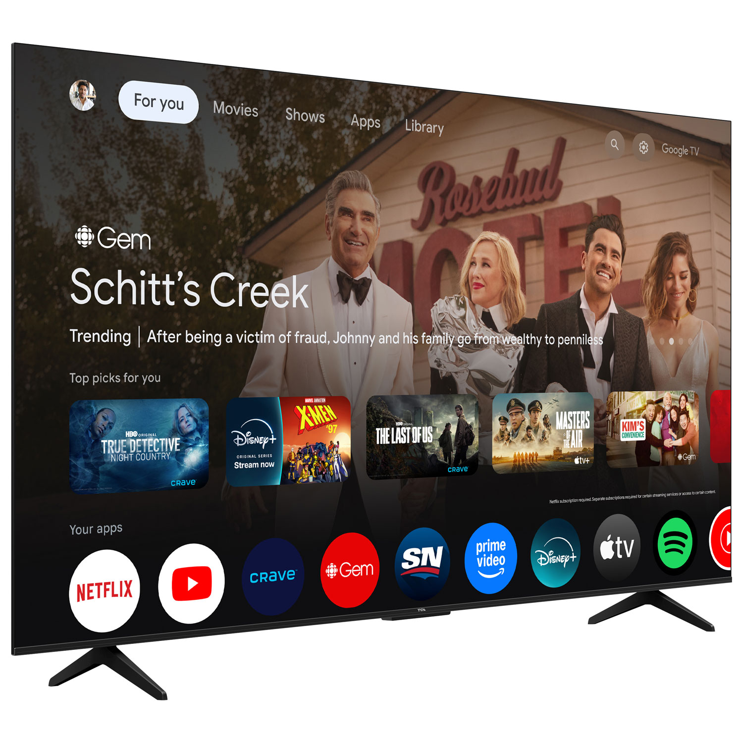 Téléviseur intelligent Google DEL HDR UHD 4K de 75 po série S45K de TCL - 2025