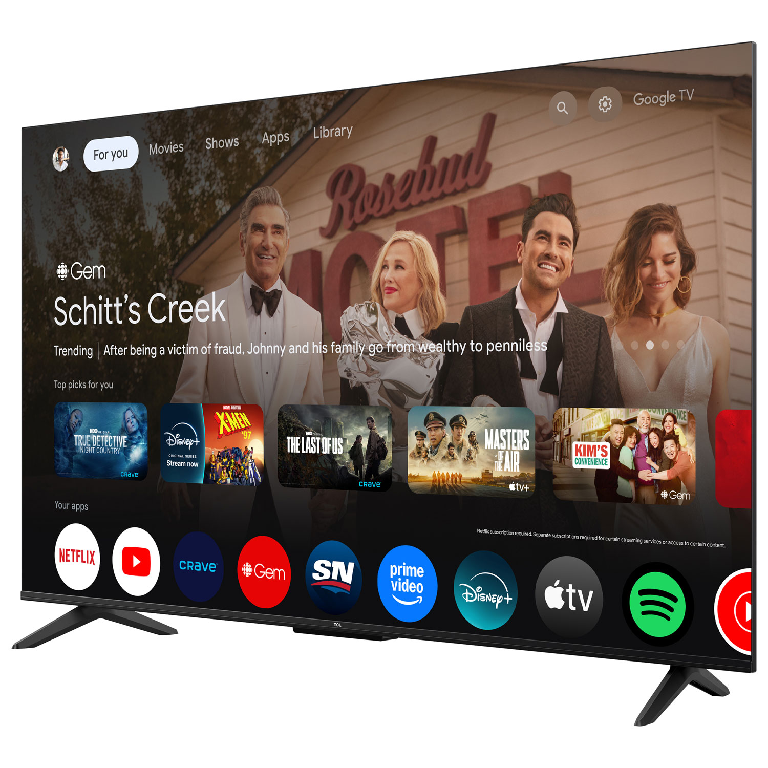 Téléviseur intelligent Google DEL HDR UHD 4K de 50 po série S45K de TCL - 2025