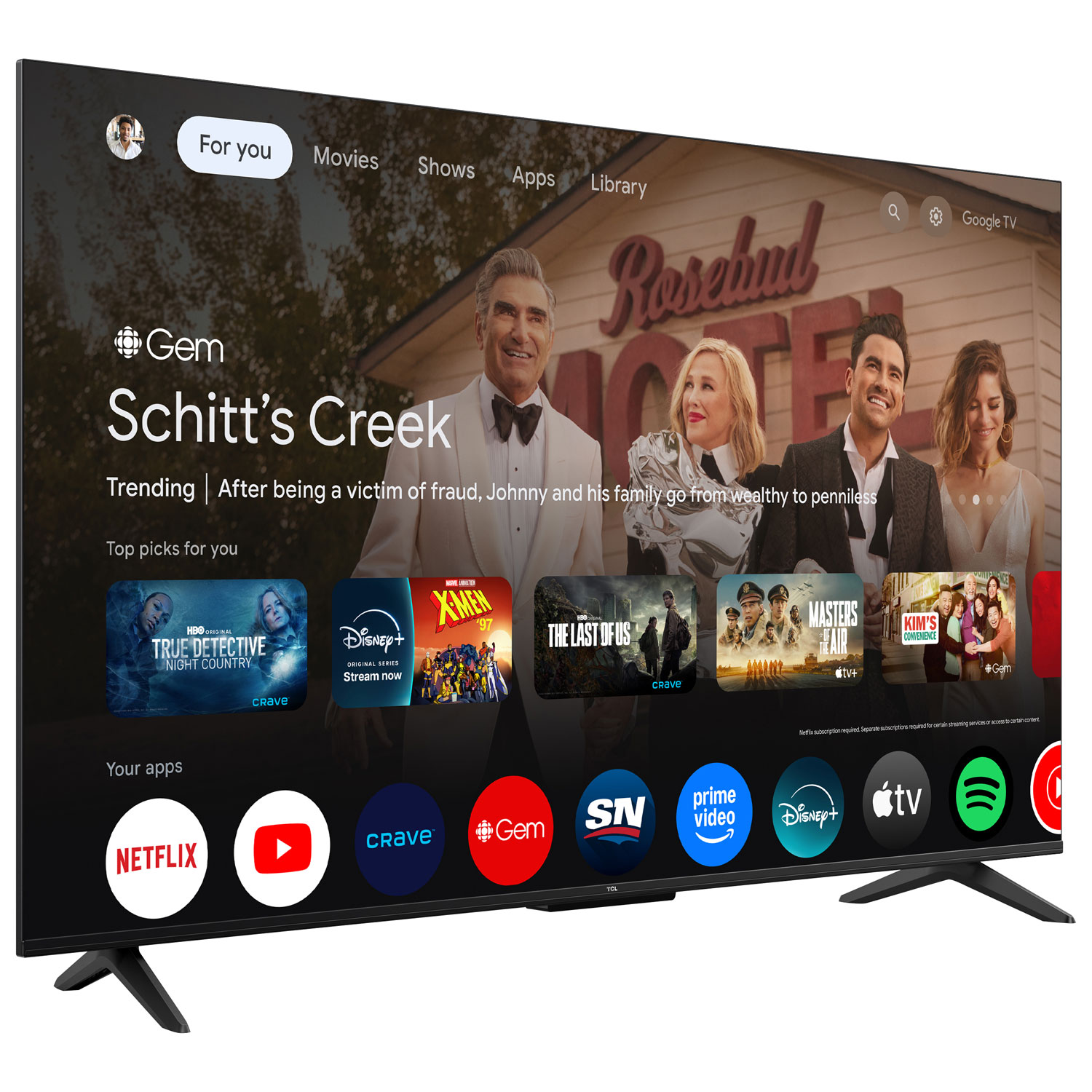 Téléviseur intelligent Google DEL HDR UHD 4K de 50 po série S45K de TCL - 2025