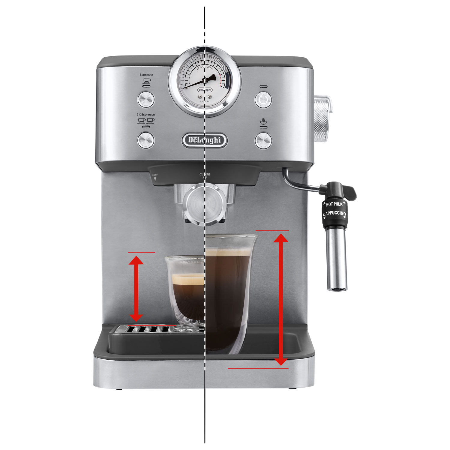 De’Longhi Linea Classic Espresso Machine - Stainless & Grey