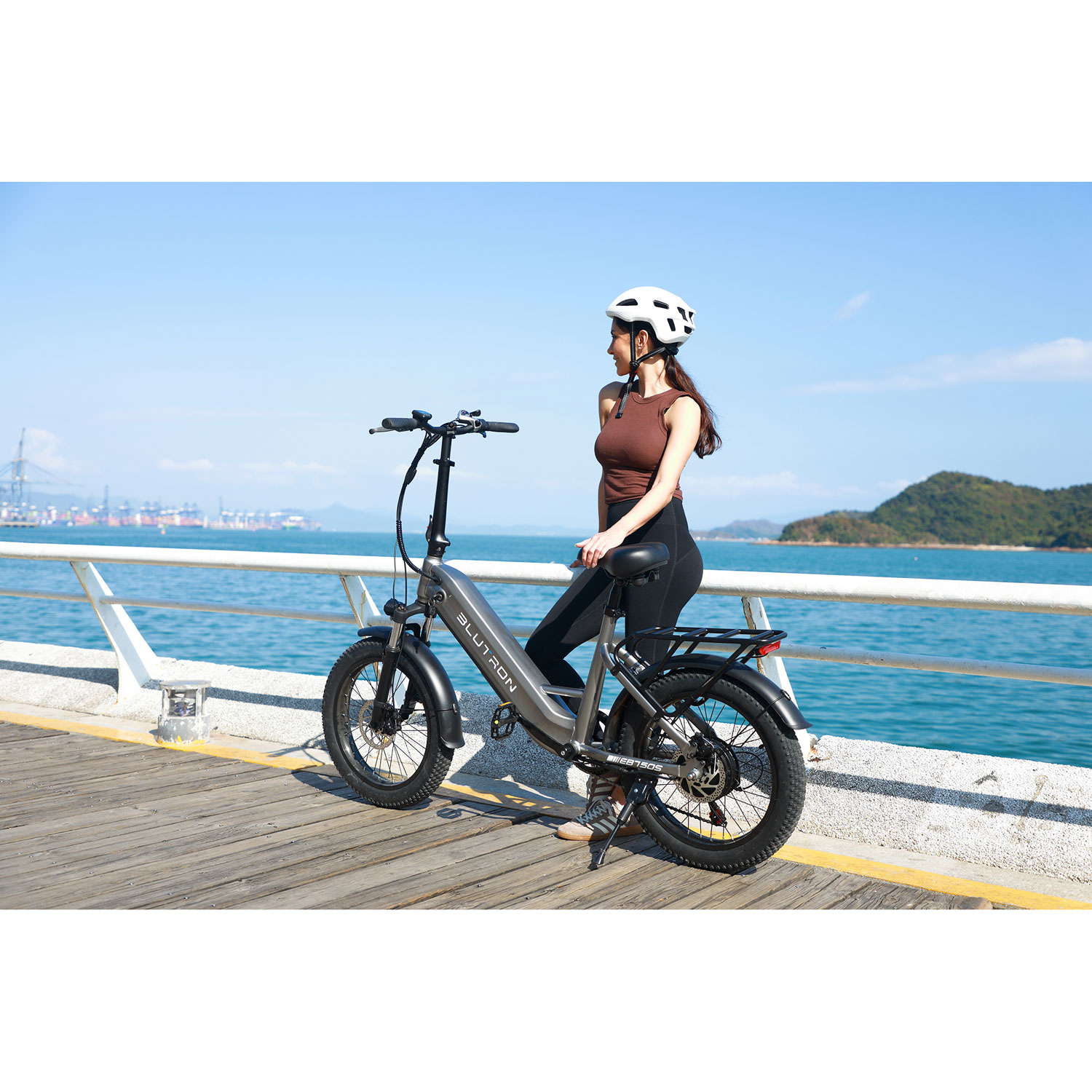 Vélo électrique repliable EB750S de Blutron - Gris futuriste - Exclusivité Best Buy