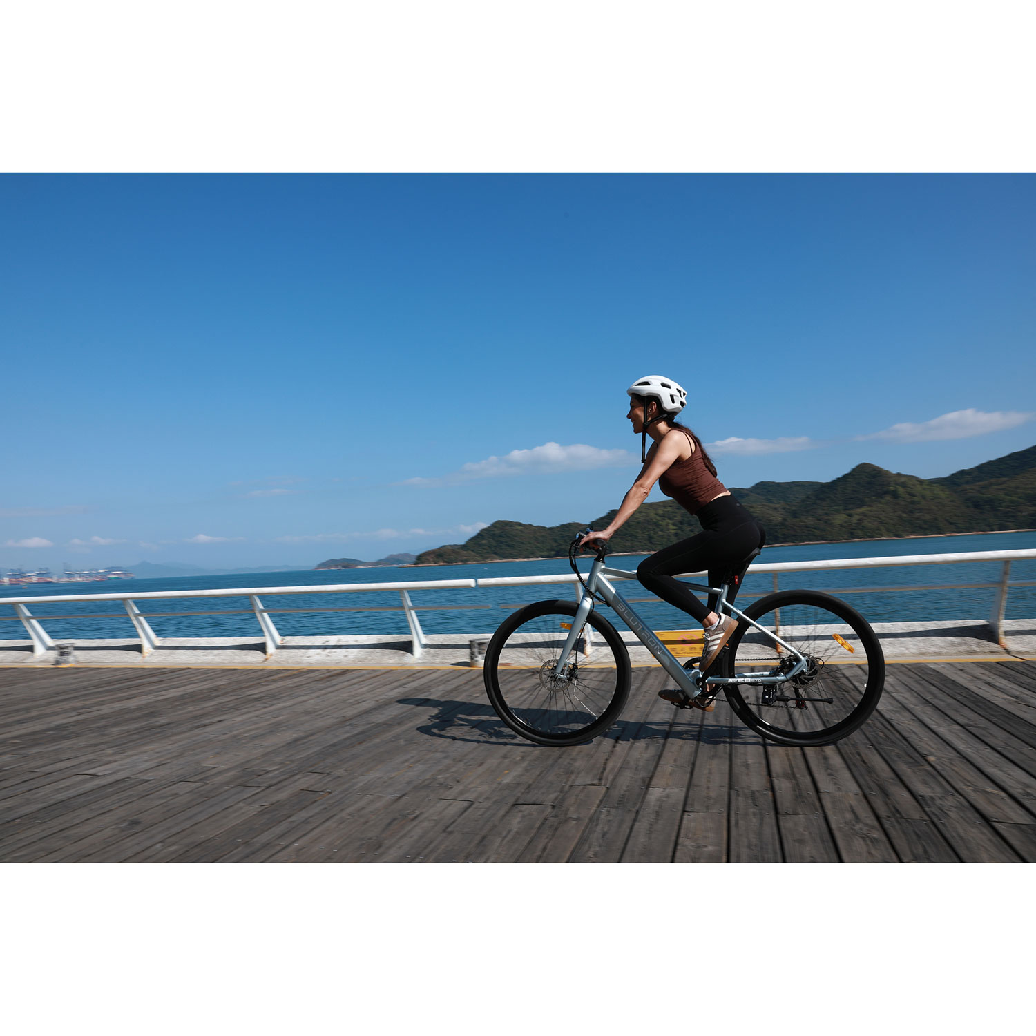 Vélo de promenade électrique EB570 de Blutron - Azur - Exclusivité Best Buy