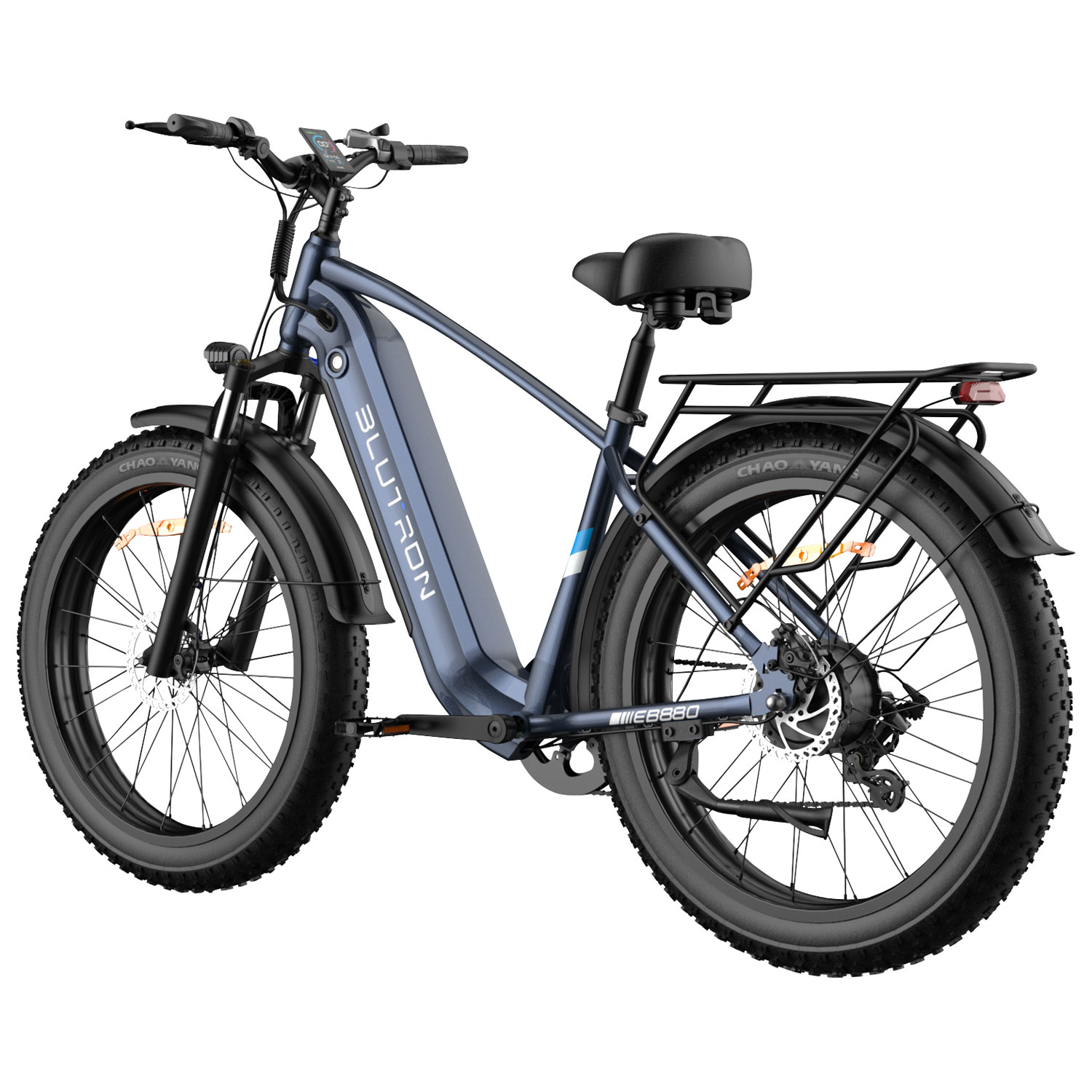 Vélo électrique à gros pneus EB880 de Blutron - Bleu interstellaire - Exclusivité de Best Buy