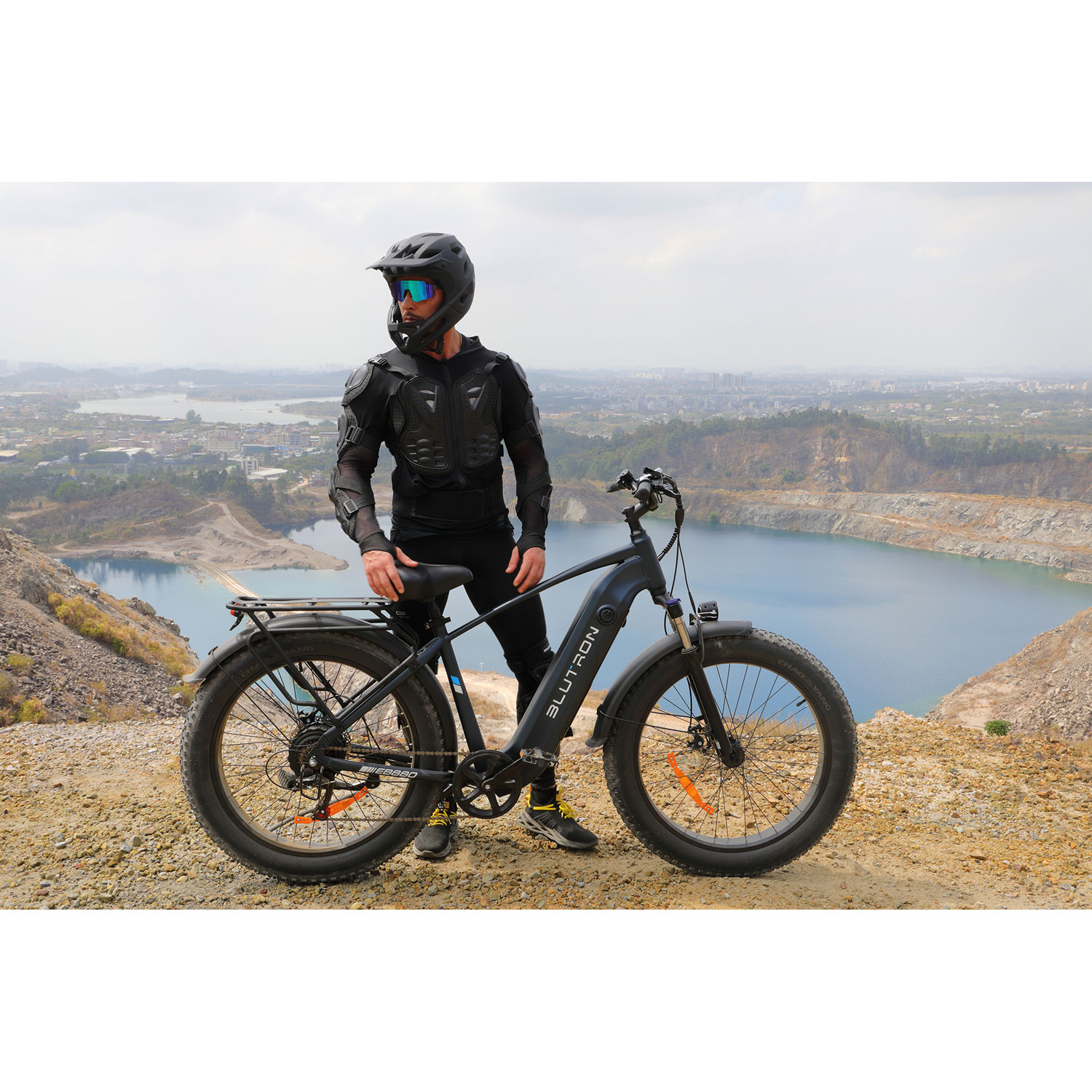 Vélo électrique à gros pneus EB880 de Blutron - Bleu interstellaire - Exclusivité de Best Buy