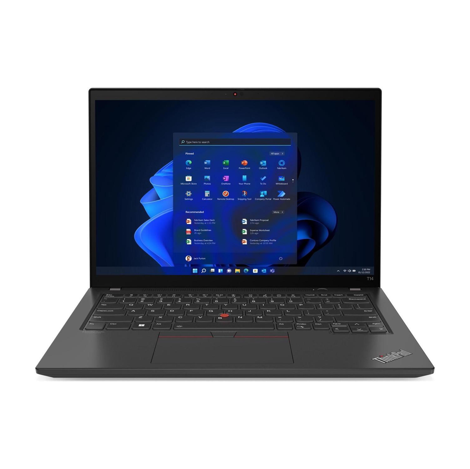 Lenovo ThinkPad T14 14" Touchscreen Ryzen 5 Pro 16GB 512GB Radeon Graphics Windows 11 Pro Refurbished Good