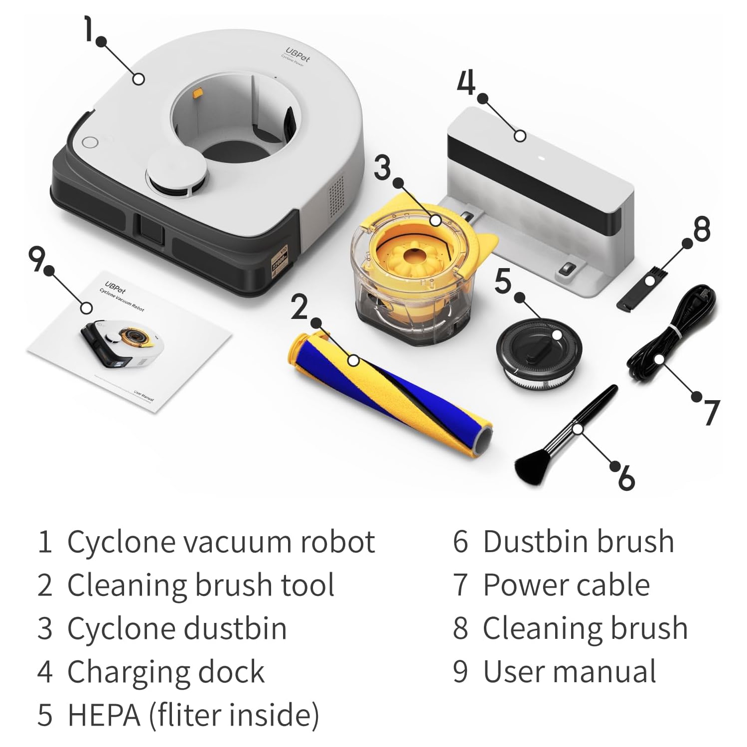 UBPet V10 22000Pa 10X Ultra Suction Power Robot Vacuum