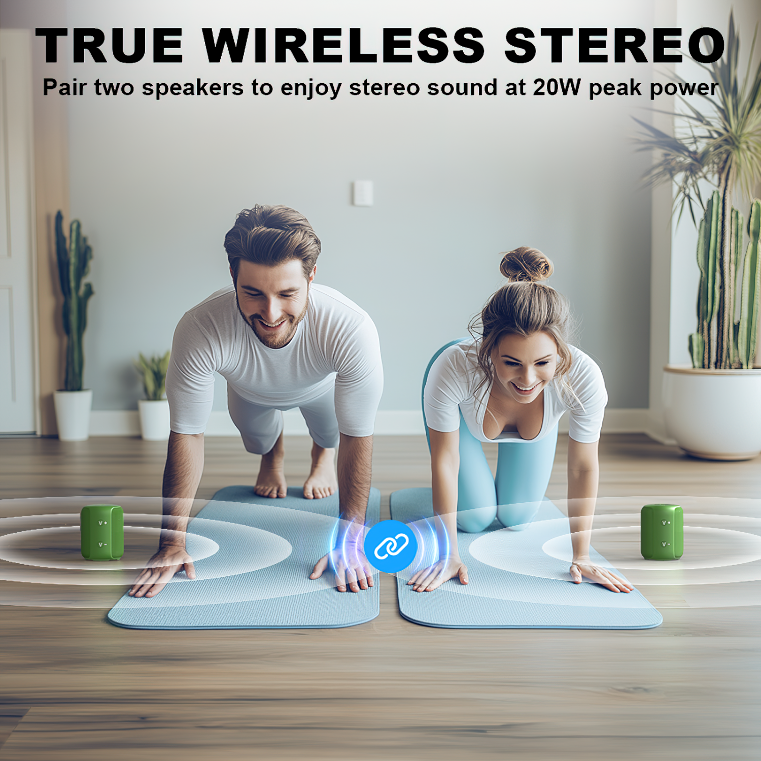 Bobtot Portable Speaker Bluetooth 10W Peak, IPX6 Shower Speaker, 25H Playing Time, Loud and Stereo Sound with Bass, Dual Pairing, Small Bluetooth