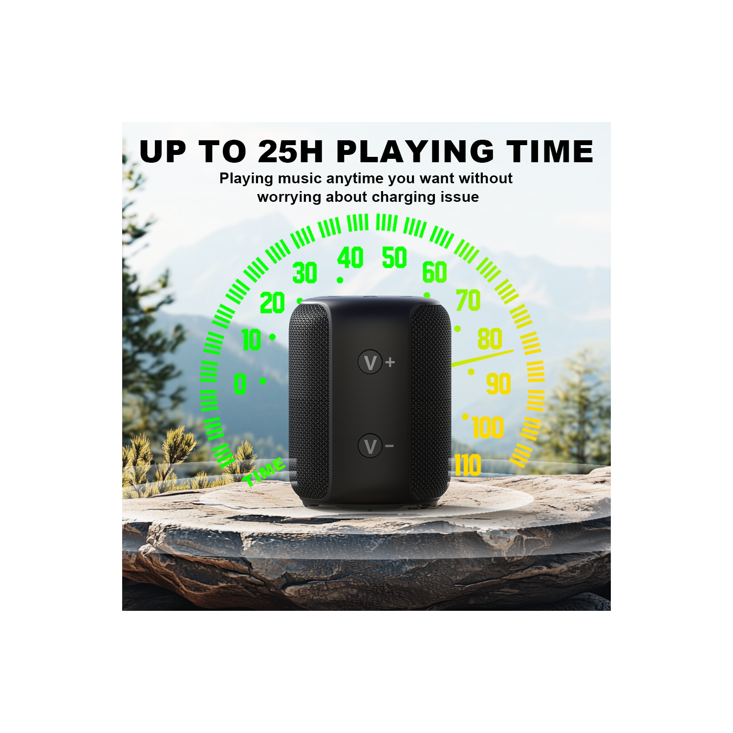 Bobtot Portable Speaker Bluetooth 10W Peak, IPX6 Shower Speaker, 25H Playing Time, Loud and Stereo Sound with Bass, Dual Pairing, Small Bluetooth