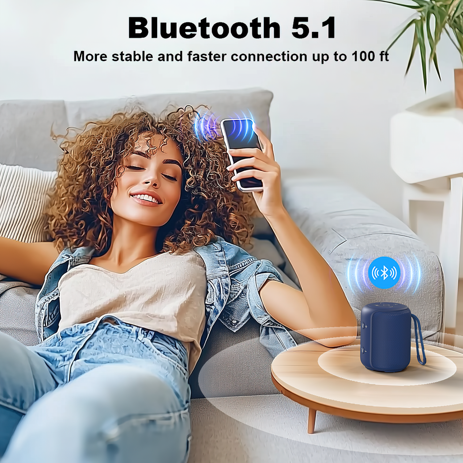 Bobtot Portable Speaker Bluetooth 10W Peak, IPX6 Shower Speaker, 25H Playing Time, Loud and Stereo Sound with Bass, Dual Pairing, Small Bluetooth