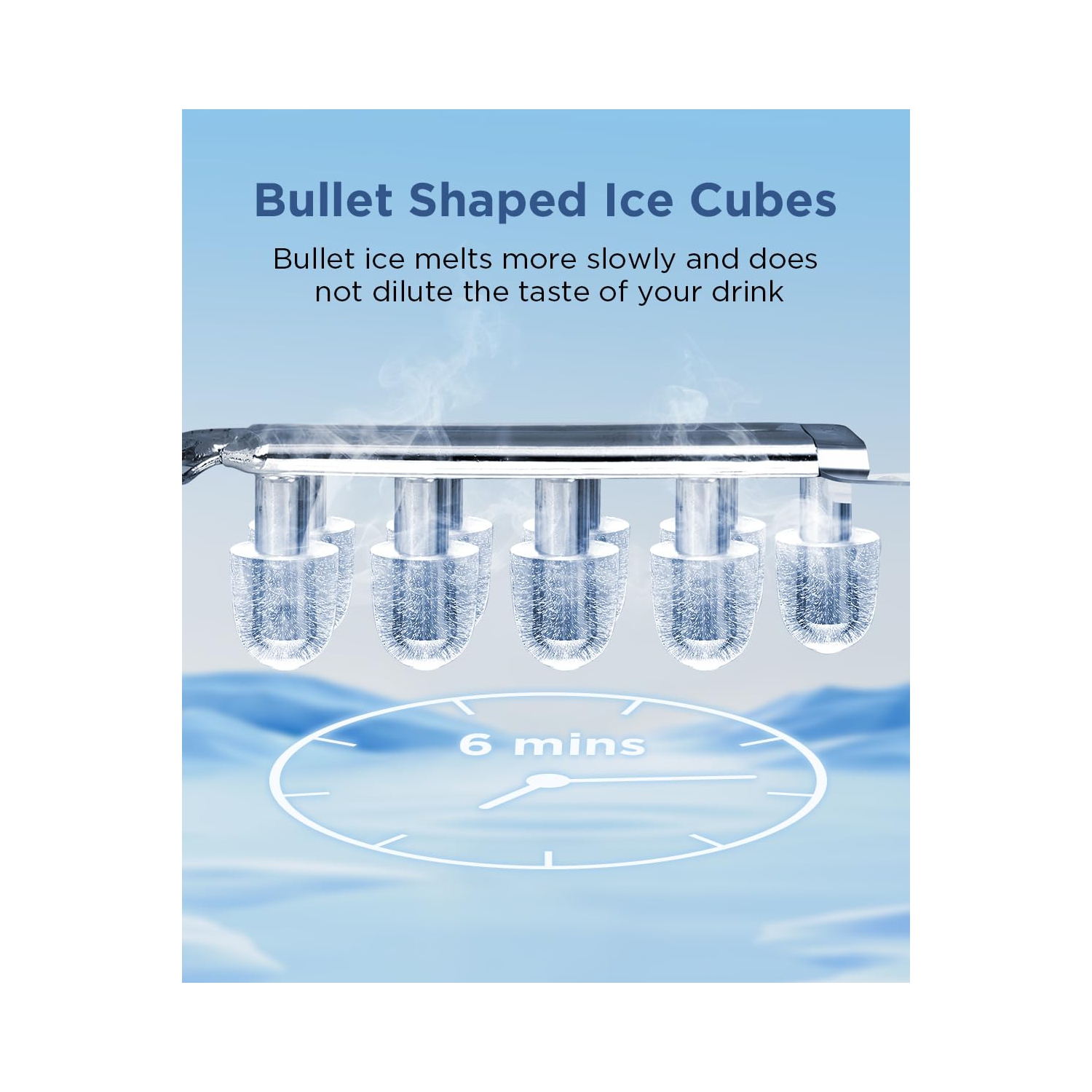 COWSAR Ice Maker Countertop, Portable Ice Machine with Self-Cleaning, 26.5lbs/24Hrs, 9 Bullet Ice Cubes in 6 Mins, Ice Basket and Scoop, Ideal for