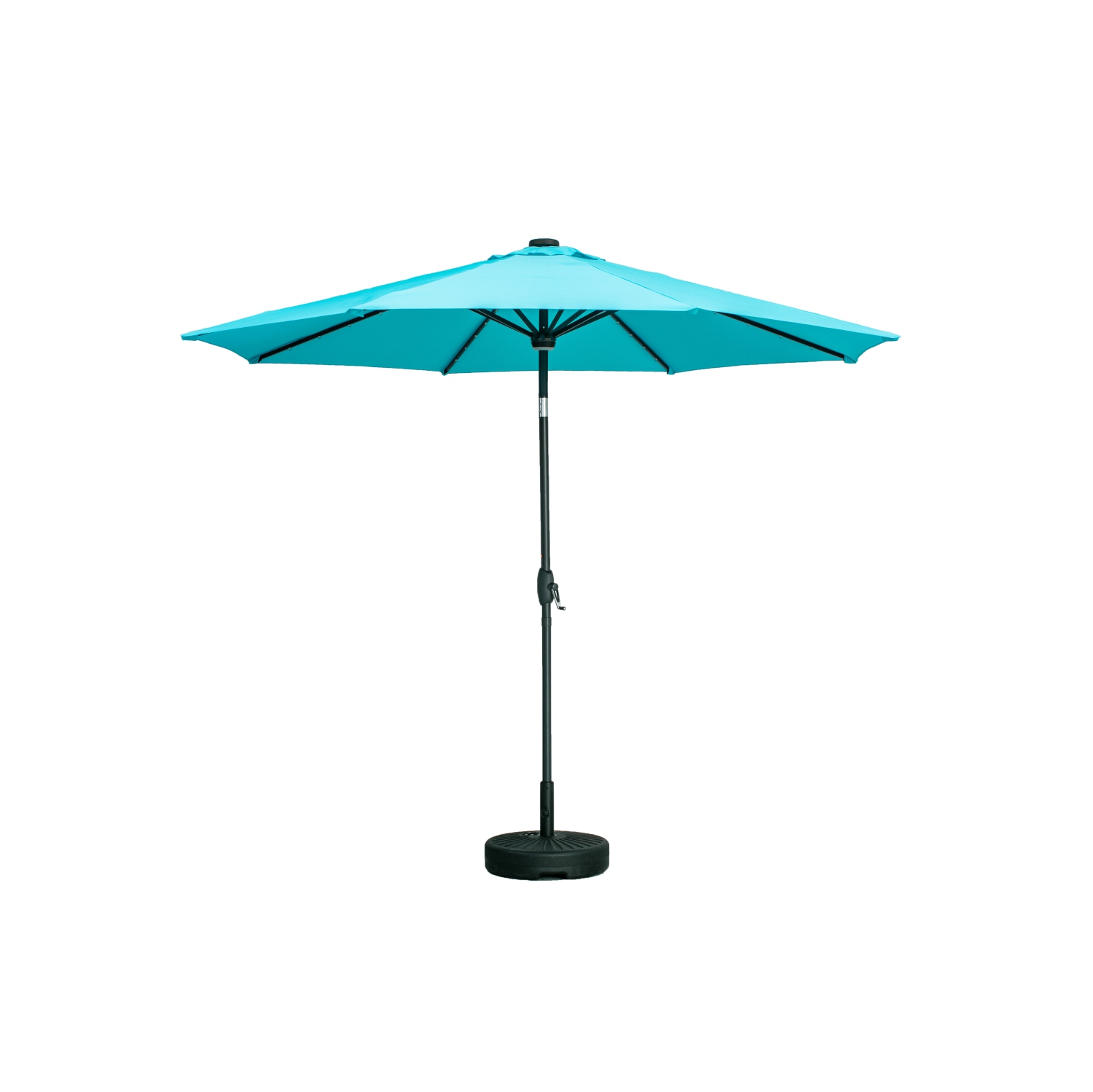 Ainfox 10Ft Solar Powered Aluminum Patio Table Market Umbrella Blue