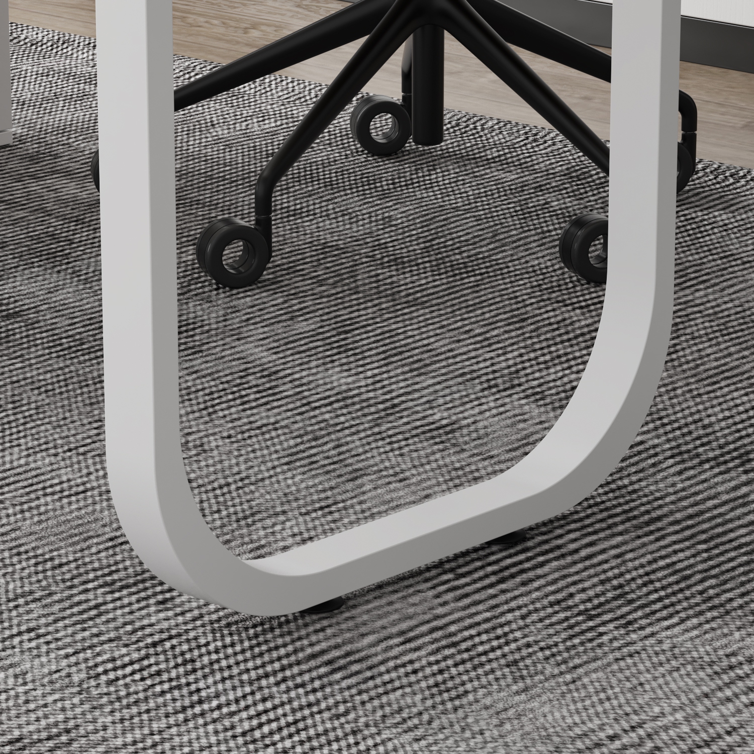 Homsee – Bureau en L avec tablettes de rangement et tiroirs, bureau d'ordinateur moderne entièrement blanc pour bureau à domicile, blanc