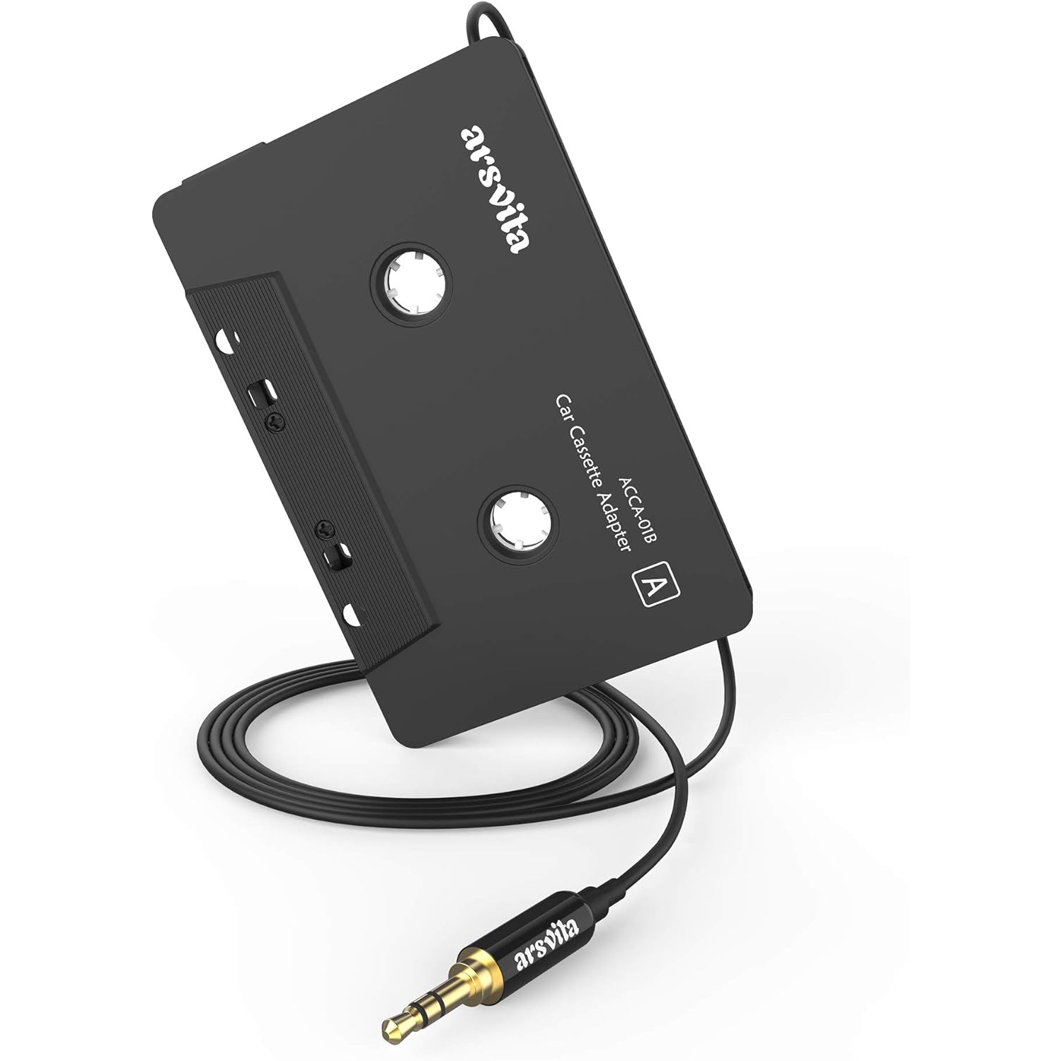 Arsvita - Car Audio Cassette to Aux Adapter, 3.5 MM Auxillary Cable Tape Adapter