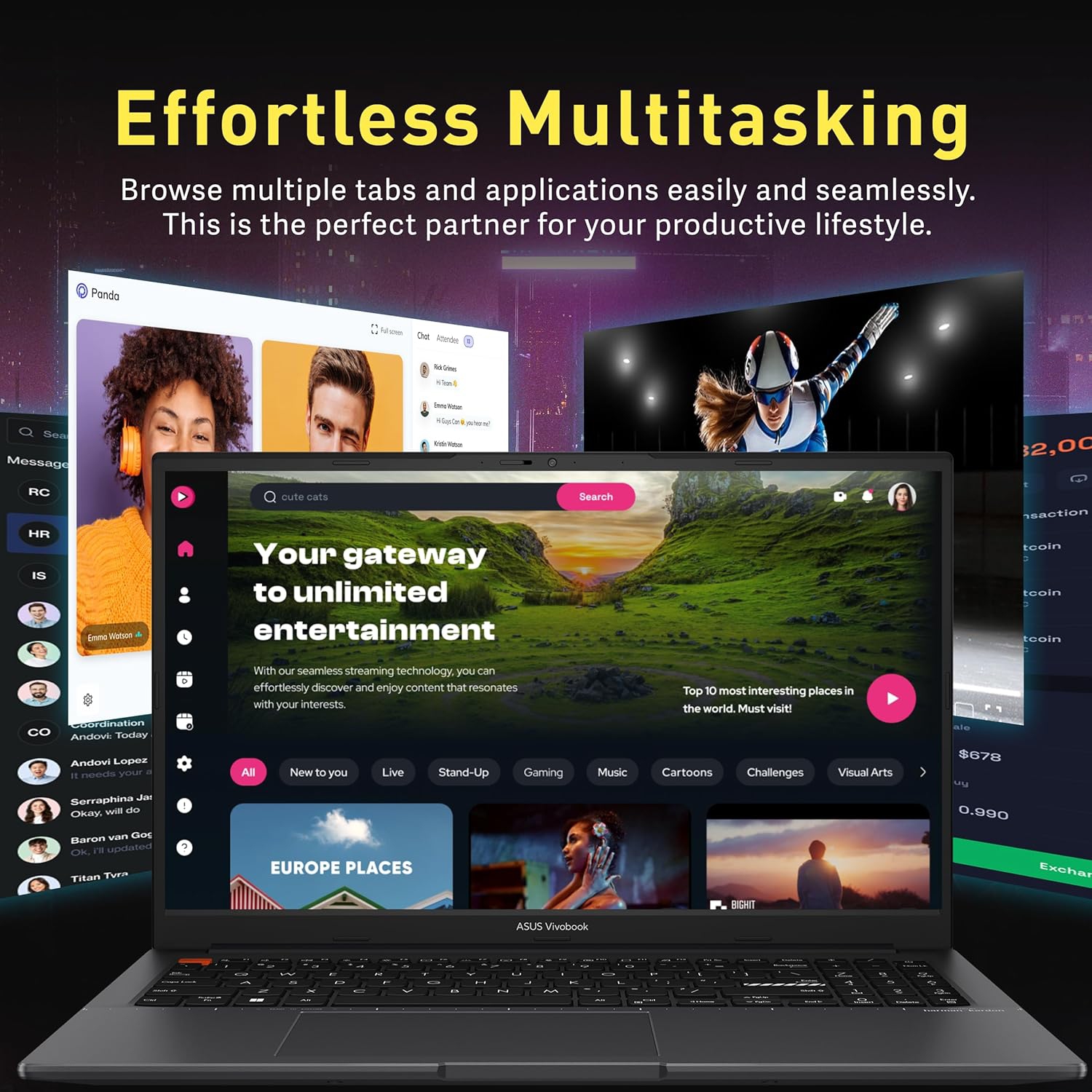 ASUS VivoBook S 15 Slim Laptop, 15.6" FHD Anti-Glare Display, Ryzen 5-5600H,1.16TB Storage(1TB SSD +160GB Docking Station), 8GB RAM, Backlit