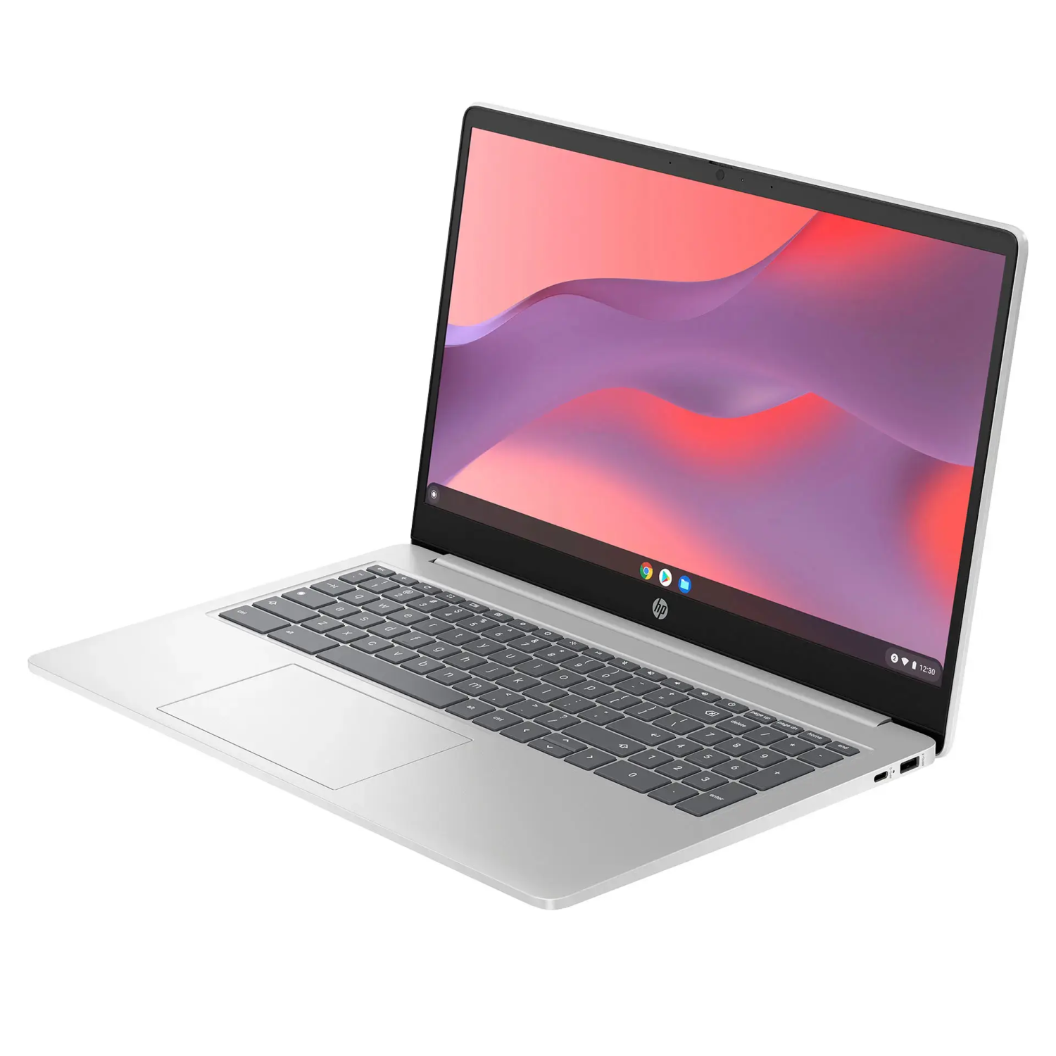 HP 15.6" HD Anti-Glare Chromebook Laptop -Silver