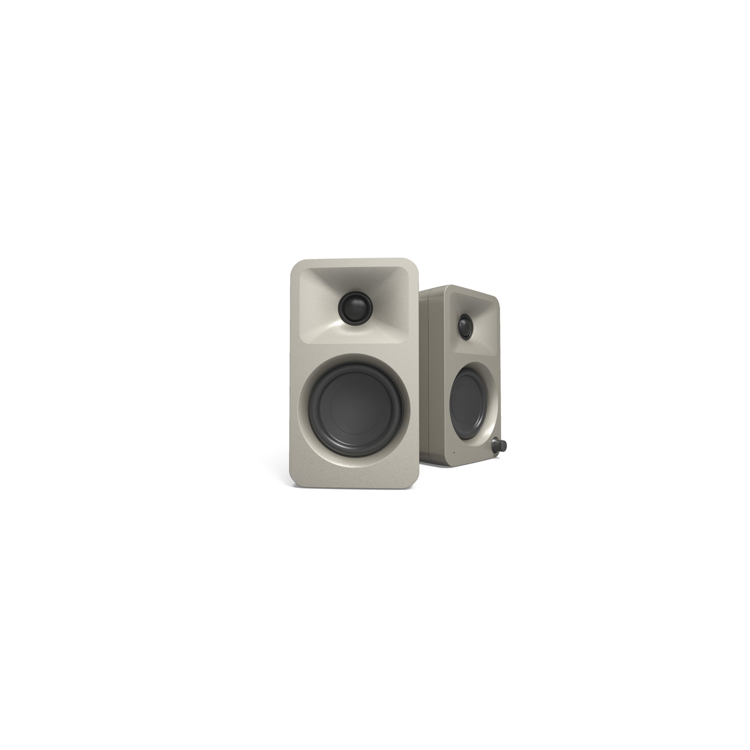 Kanto ORA 100W Powered Reference Desktop Speakers with Bluetooth and USB-C - Moon, Pair