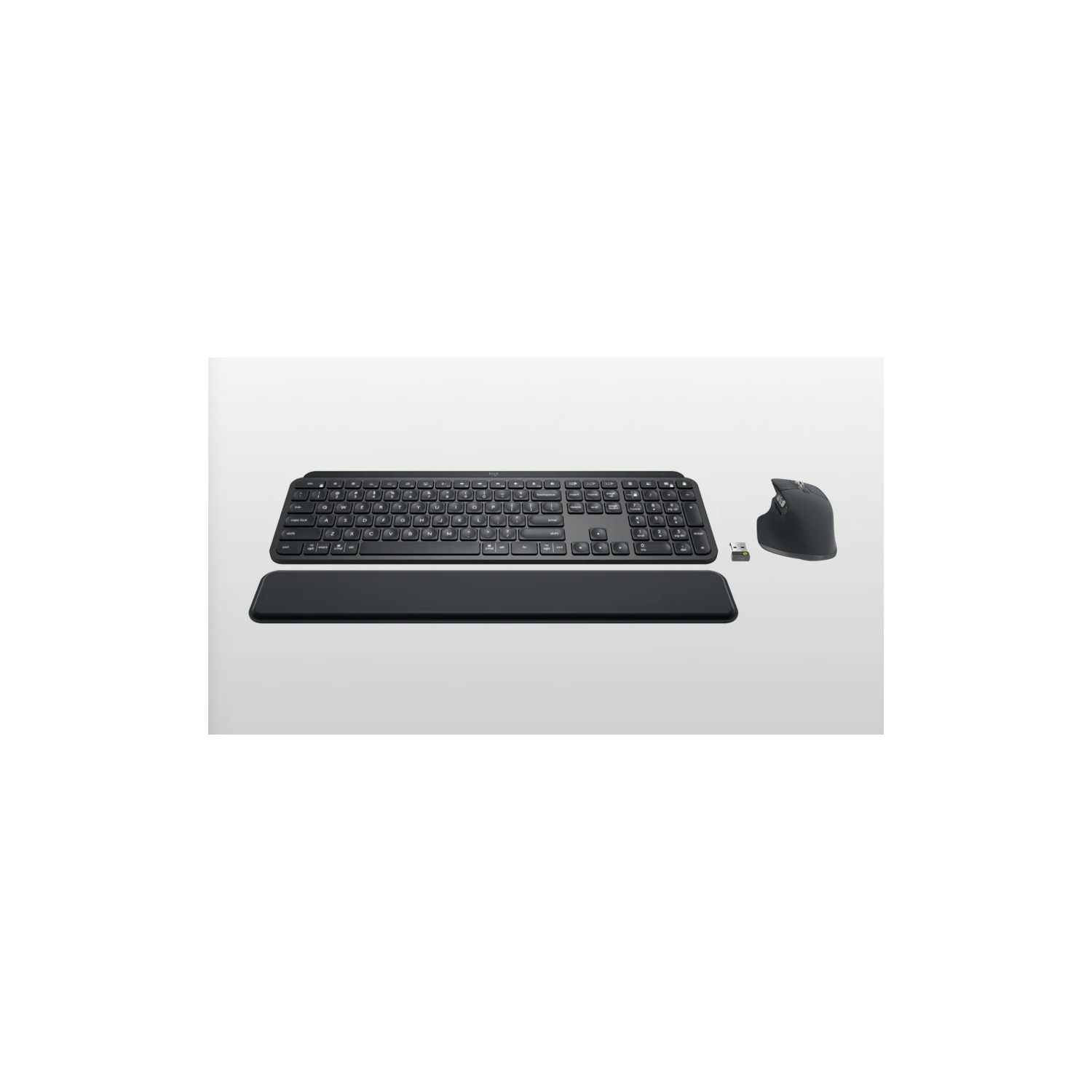 Ensemble MX Keys S de Logitech - Clavier et souris sans fil performants avec repose-poignets, défilement rapide, Bluetooth, USB C, pour Windows
