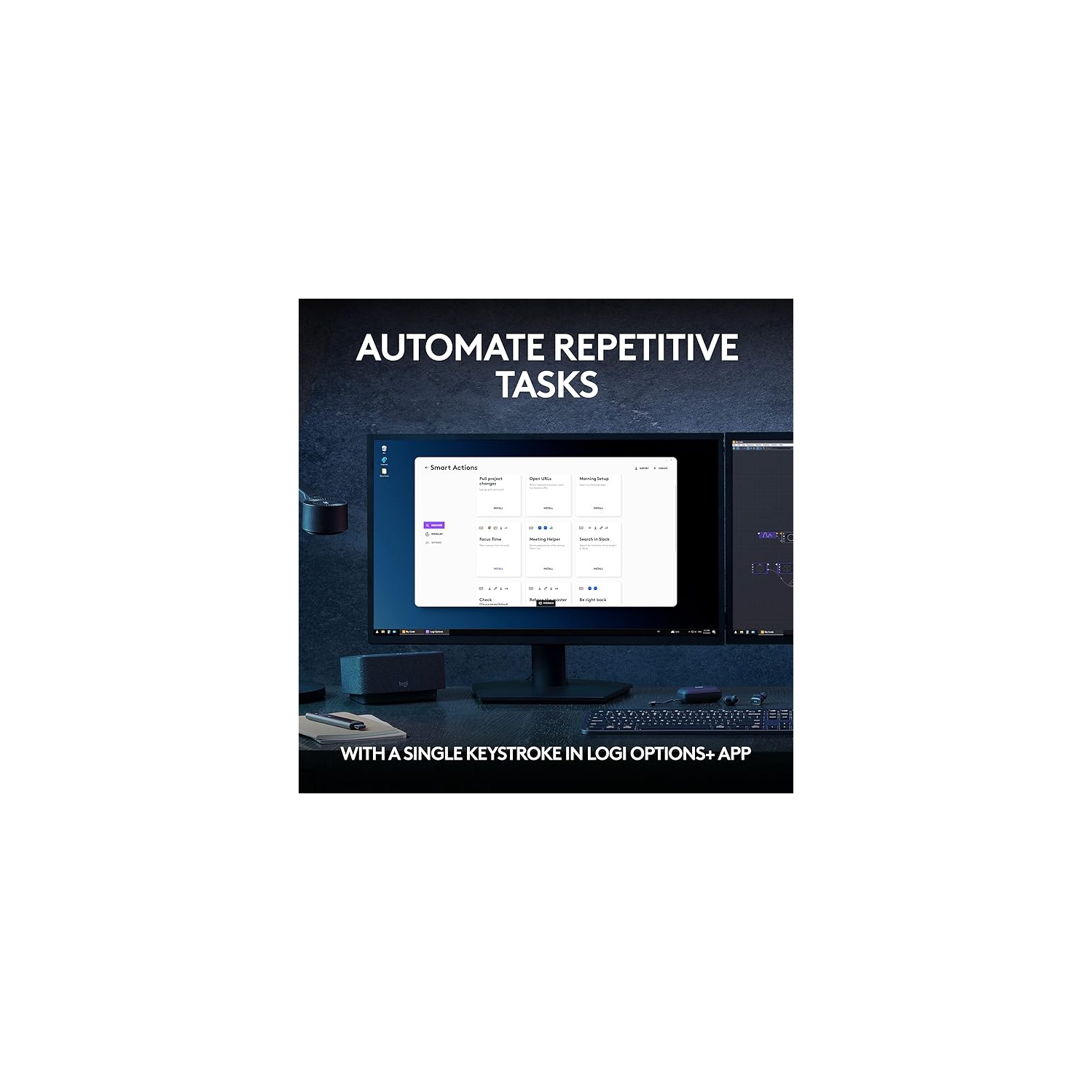 Ensemble MX Keys S de Logitech - Clavier et souris sans fil performants avec repose-poignets, défilement rapide, Bluetooth, USB C, pour Windows