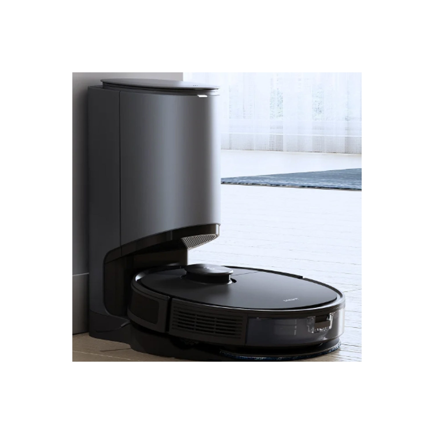 Boîte ouverte - Aspirateur et vadrouille robot OZMO N10MAXI Deebot d'Ecovacs avec station de vidage automatique