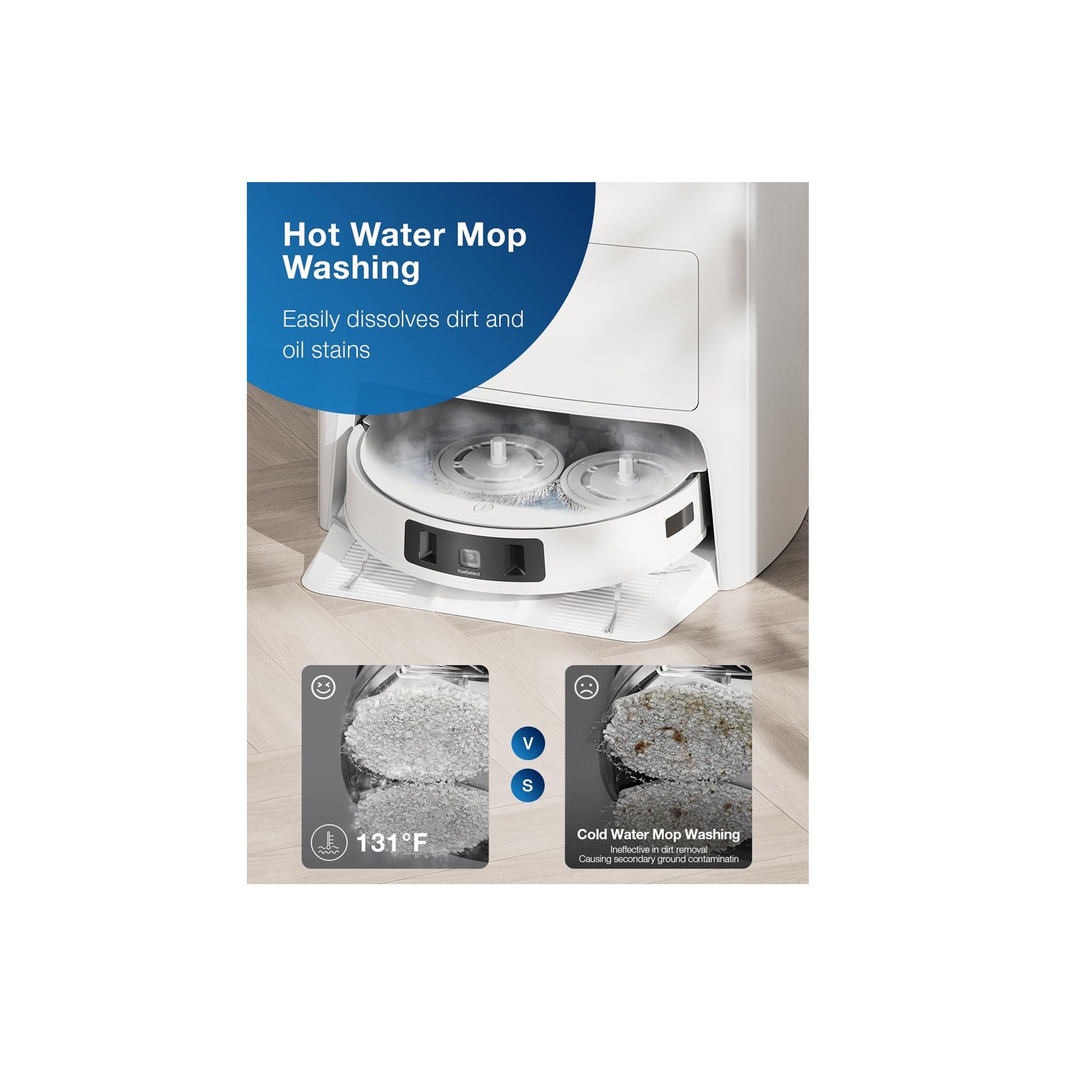 Refurbished Good-Deebot By EcovacsTEO(T20) OMNI Vacuuming and Mopping Robot with Auto-Empty Station