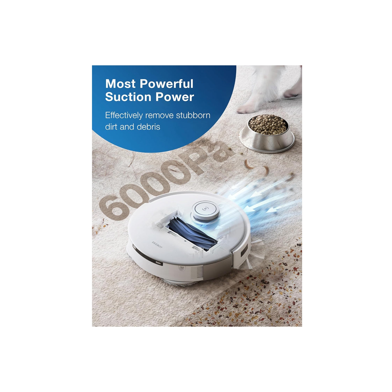 Refurbished Good-Deebot By EcovacsTEO(T20) OMNI Vacuuming and Mopping Robot with Auto-Empty Station