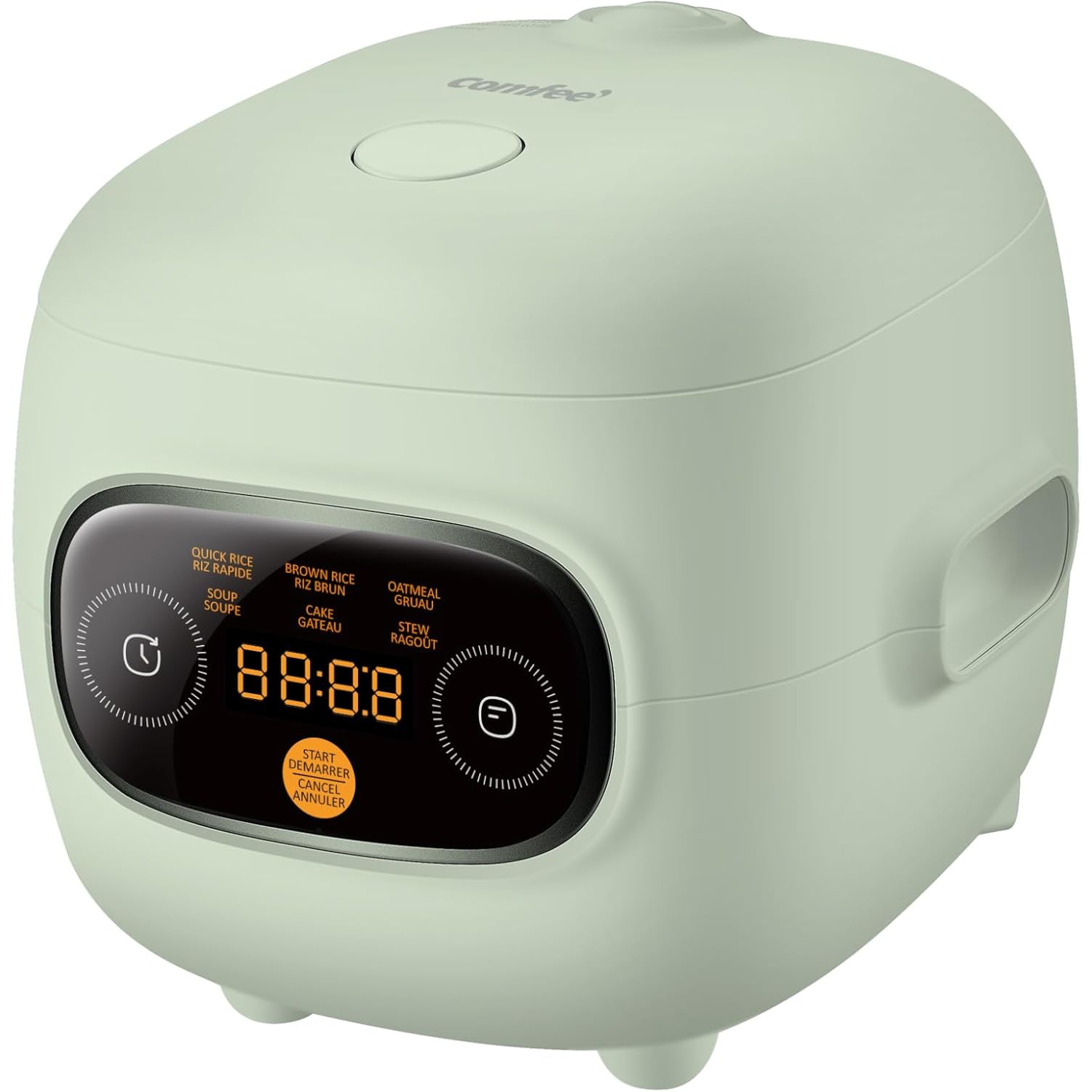 COMFEE' Mini Rice Cooker 4 Cups Cooked/2 Cups Uncooked, Portable Non-Stick rice maker, 24 hours Timer Delay, 6 Functions, Fast Cooker, Brown Rice,