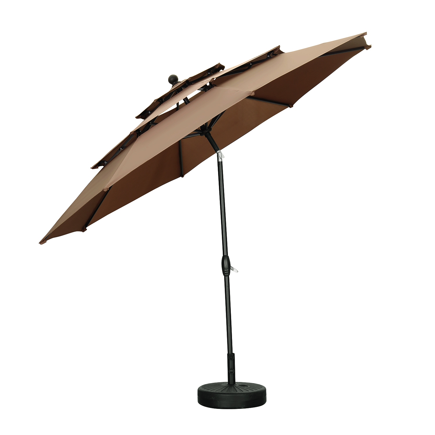 Ainfox 3-Layer 10ft Patio Umbrella Coffee