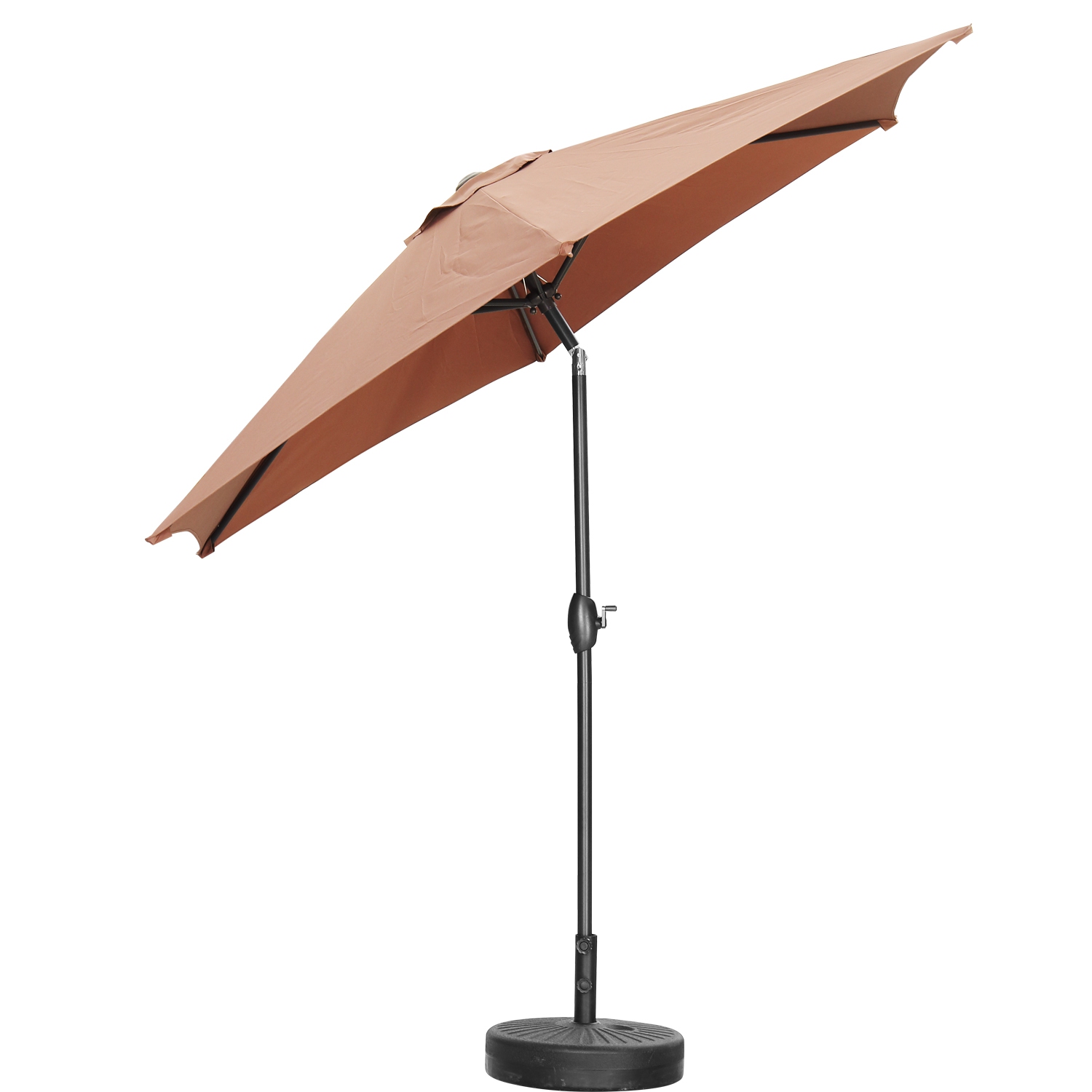 Table parapluie extérieure de 9 pi d'Ainfox, café