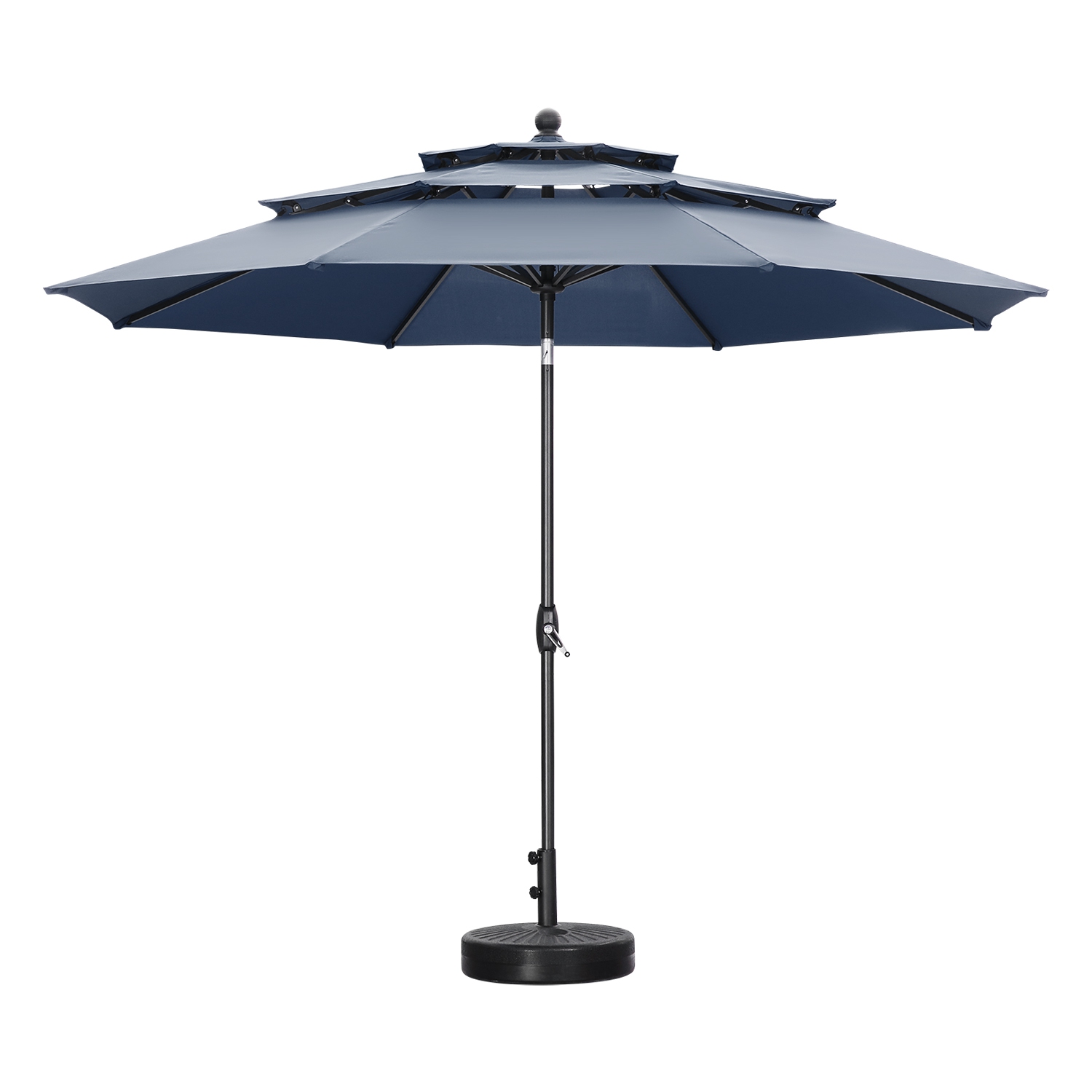 Parasol de patio à 3 couches 10&nbsp;pi d'Ainfox, bleu marine