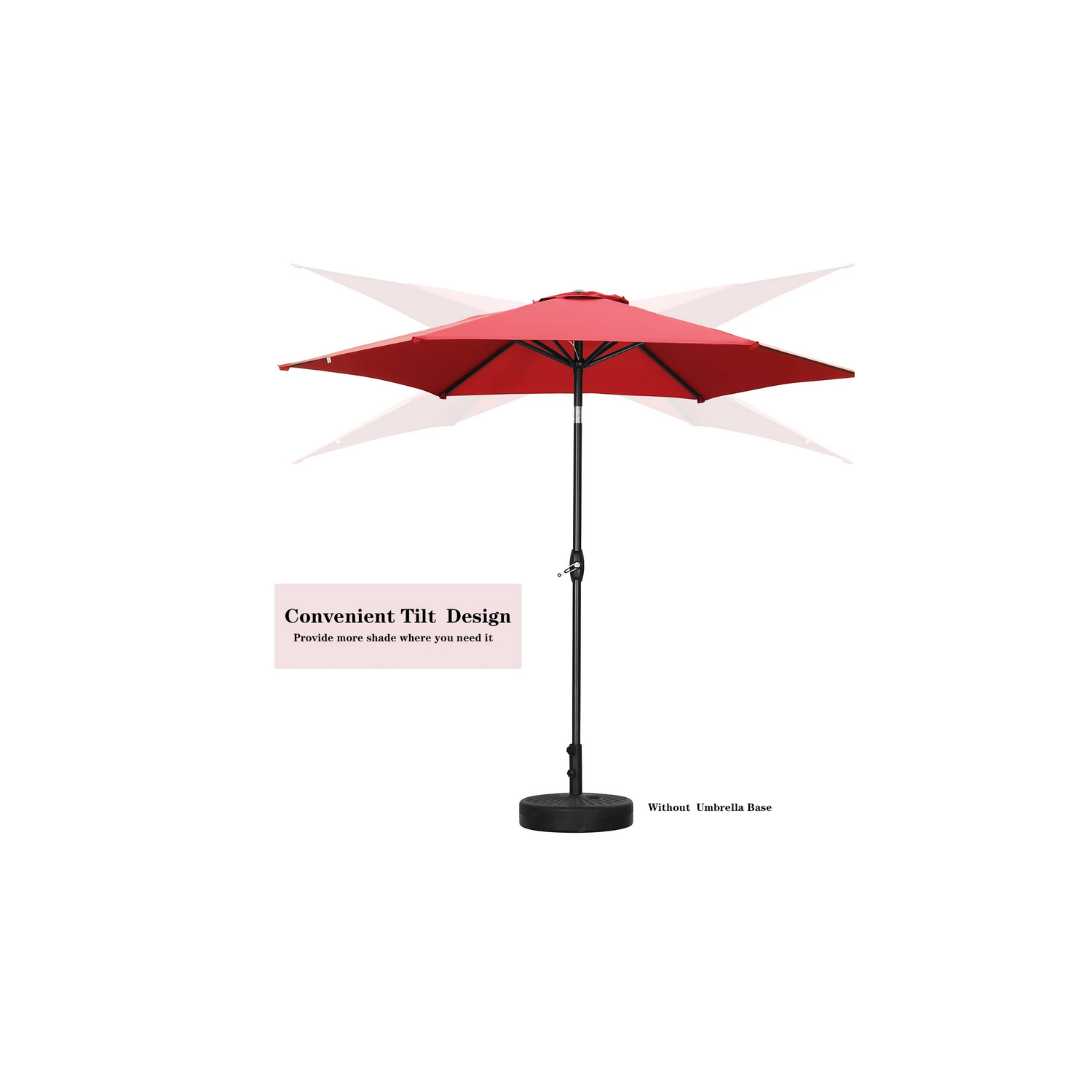 Ainfox 9FT Patio Umbrella Outdoor Table Umbrella Red