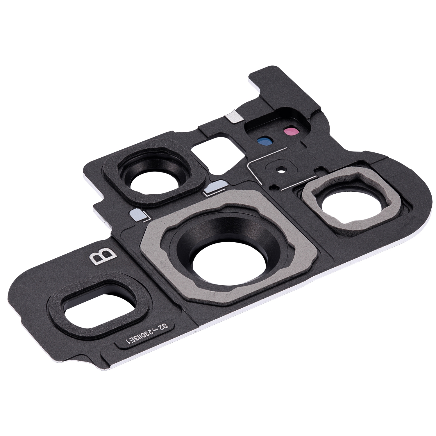 Lentille de caméra arrière de remplacement de haute qualité avec cadre de couverture pour Galaxy S23 Ultra 5G de Samsung en noir fantôme