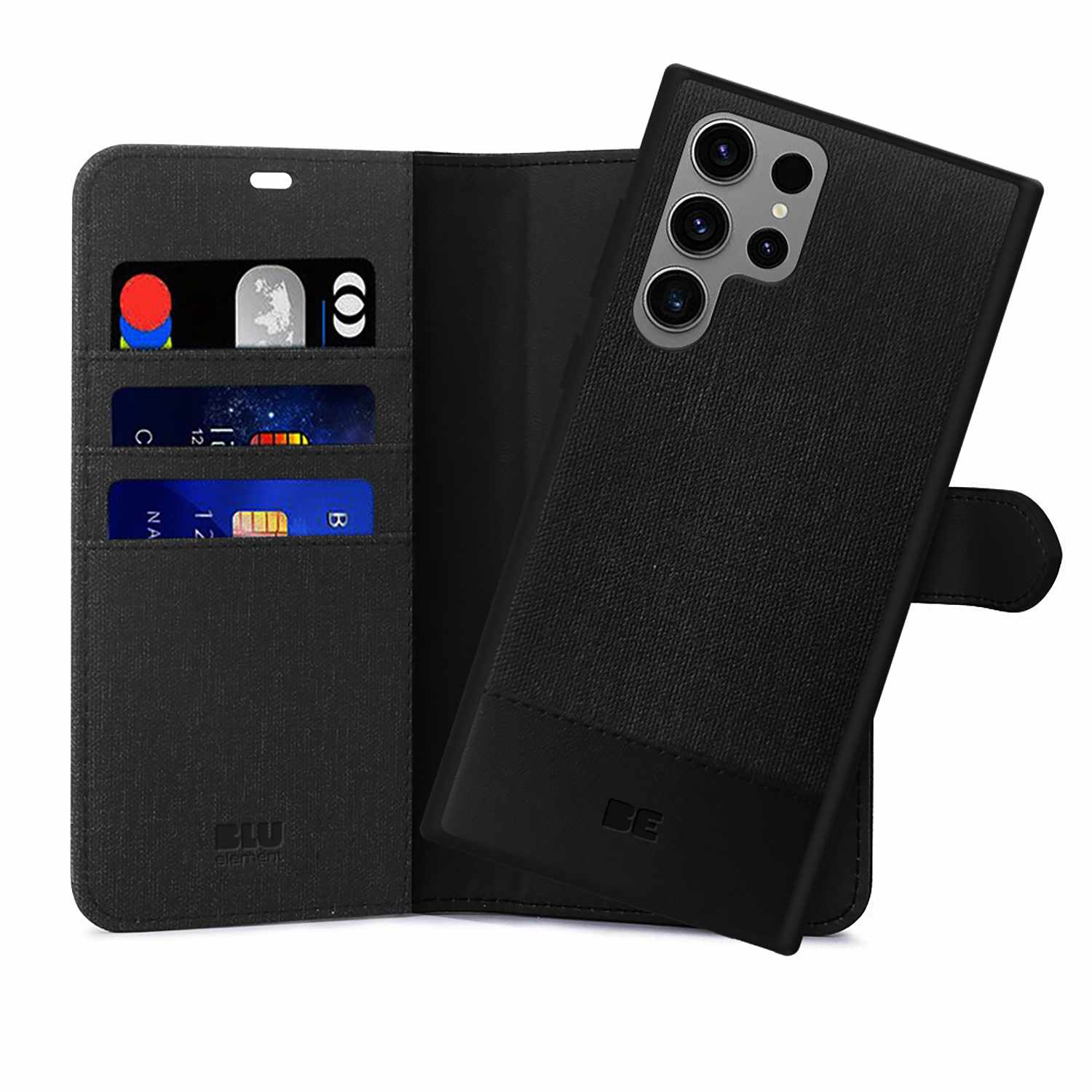 Étui folio 2-en-1 de Blu Element | Conçu pour Galaxy S25 Ultra | Noir