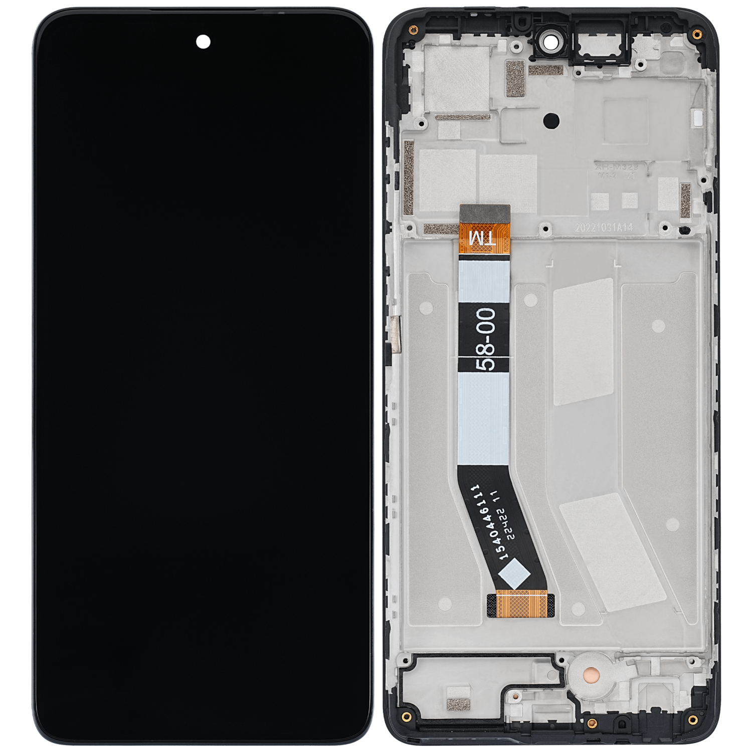 Remis à neuf - LCD de remplacement Premium excellent avec cadre pour Moto G73 de Motorola - Toutes couleurs disponibles