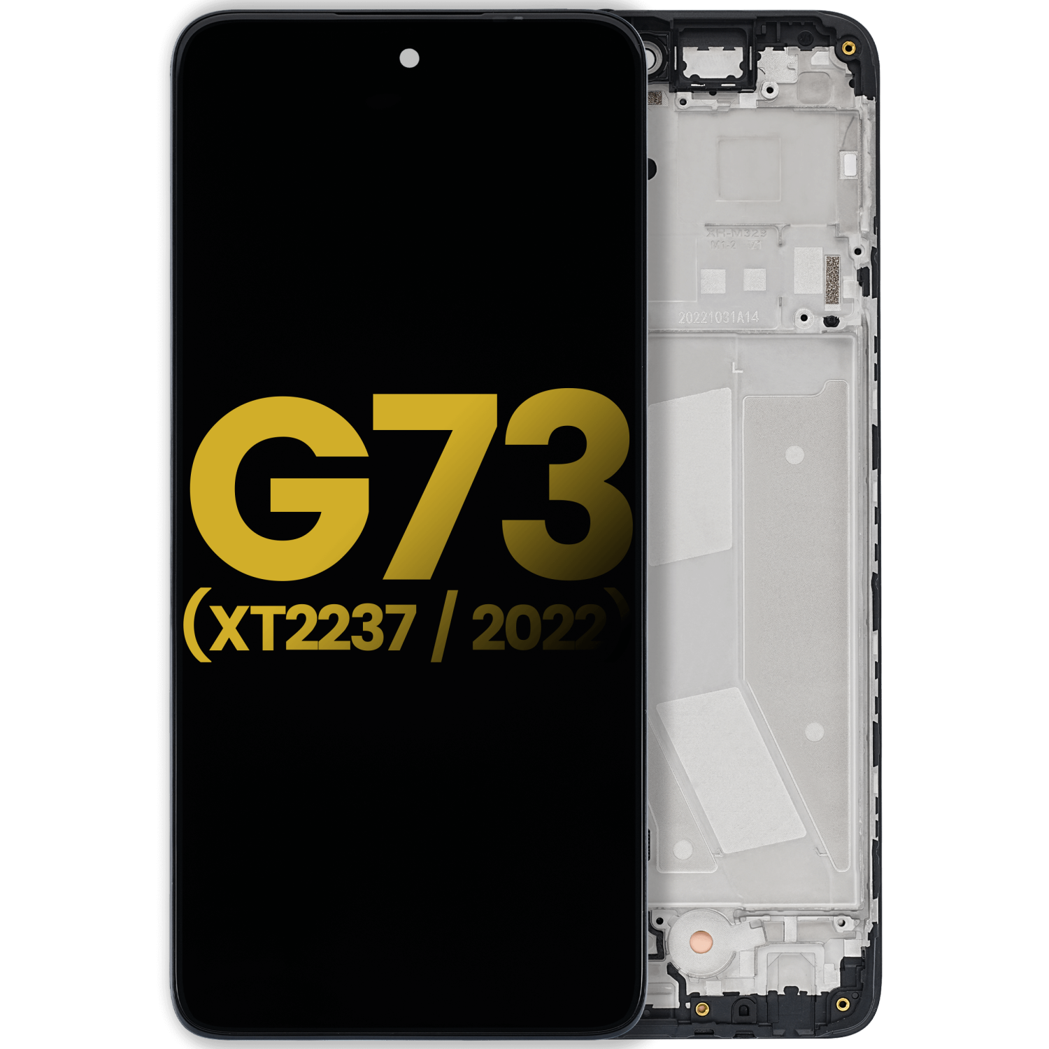 Remis à neuf - LCD de remplacement Premium excellent avec cadre pour Moto G73 de Motorola - Toutes couleurs disponibles