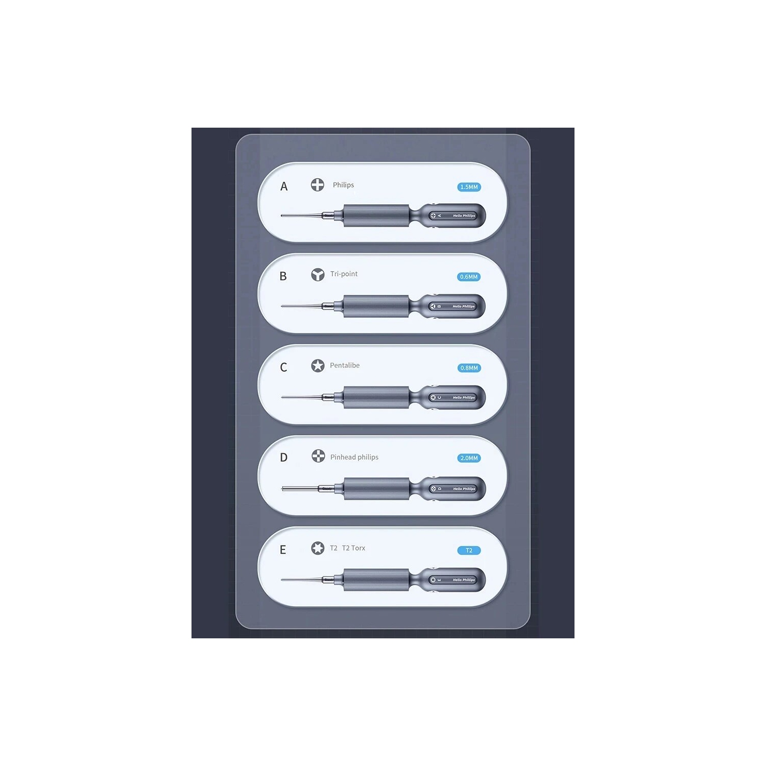 Tournevis de précision Phillips de 1,5&nbsp;mm de qualité supérieure avec prise Super Tactile Grip de Qianli