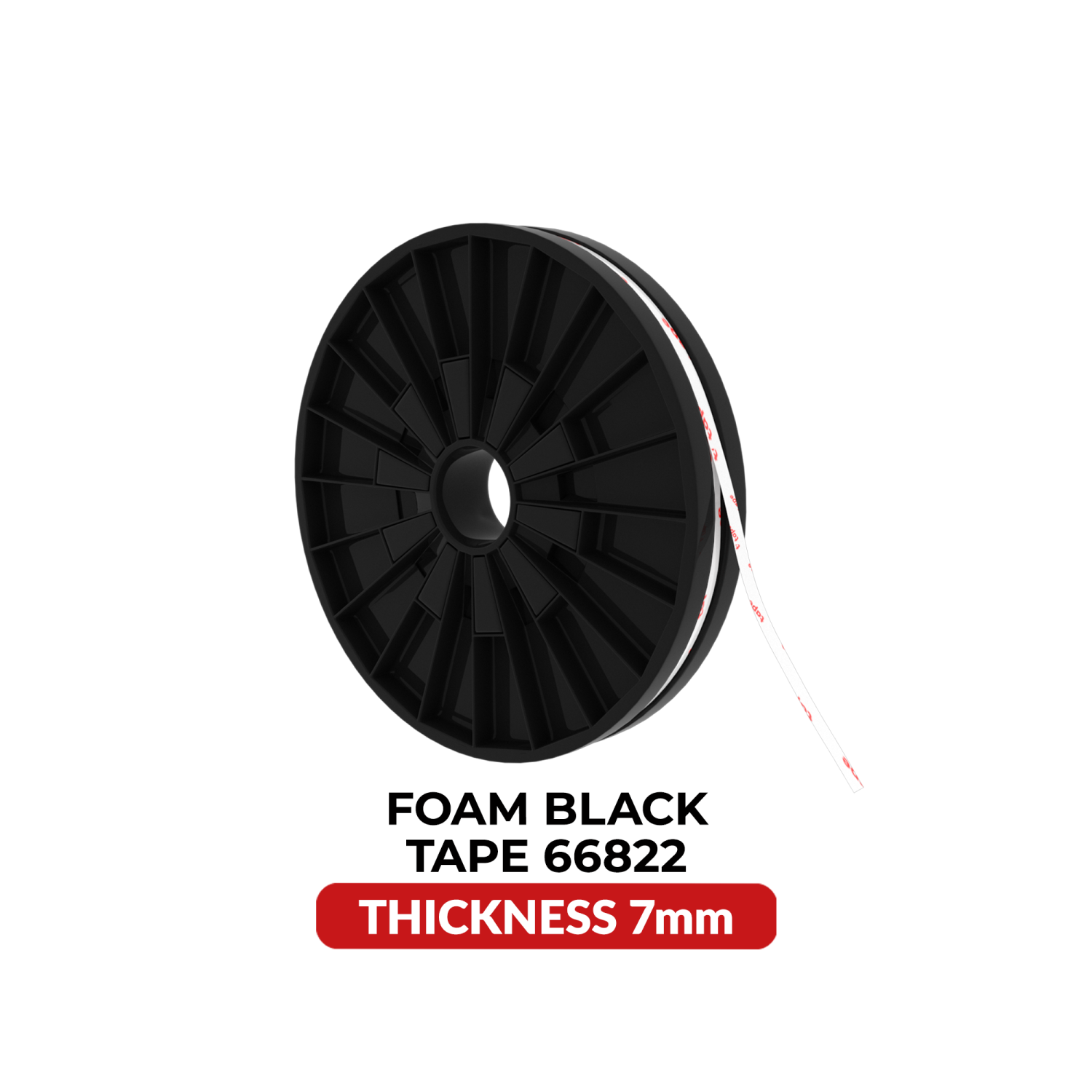 Ruban noir en mousse double face absorbant les chocs de Best Shopper – Modèle Tesa no 66822 pour un amorti supérieur