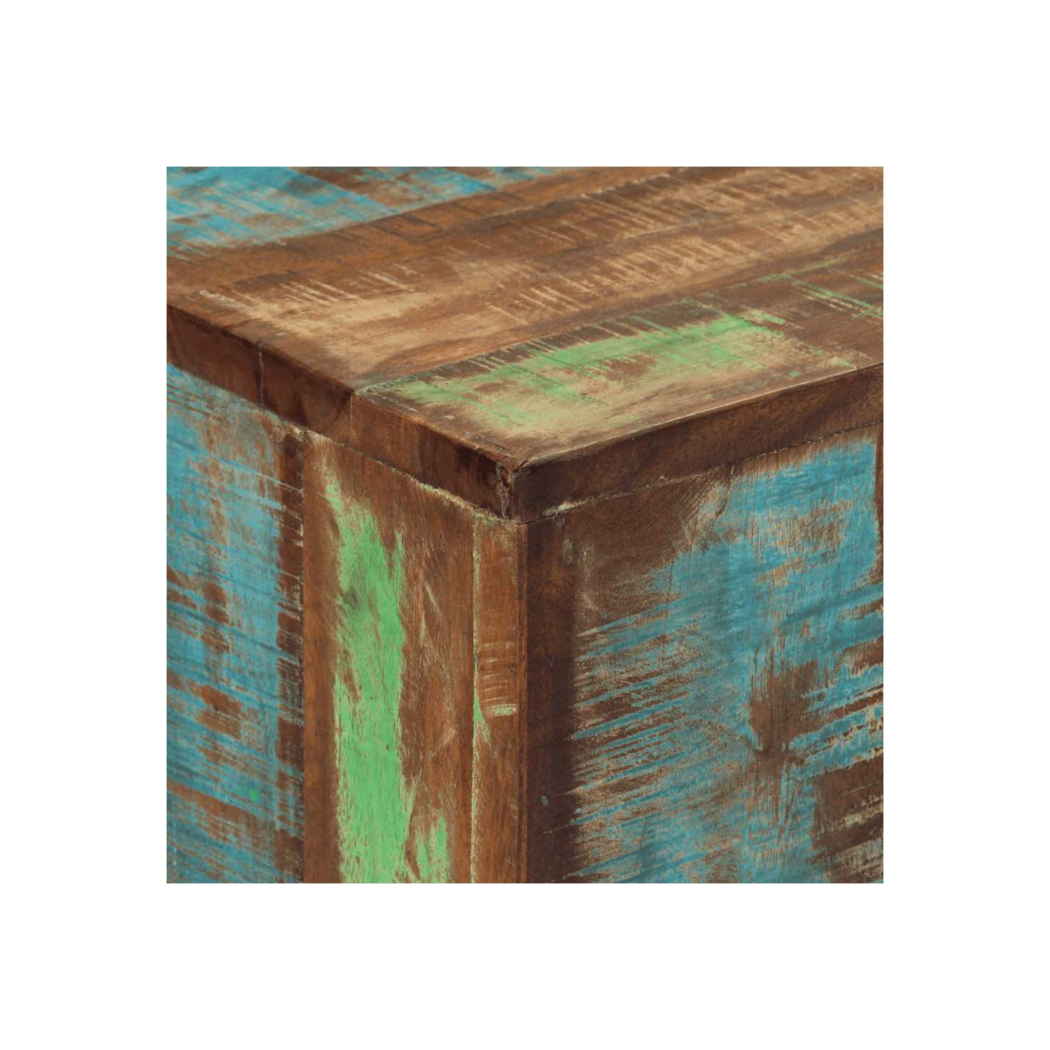 vidaXL Console Table 110x30x75 cm Solid Wood Reclaimed and Iron