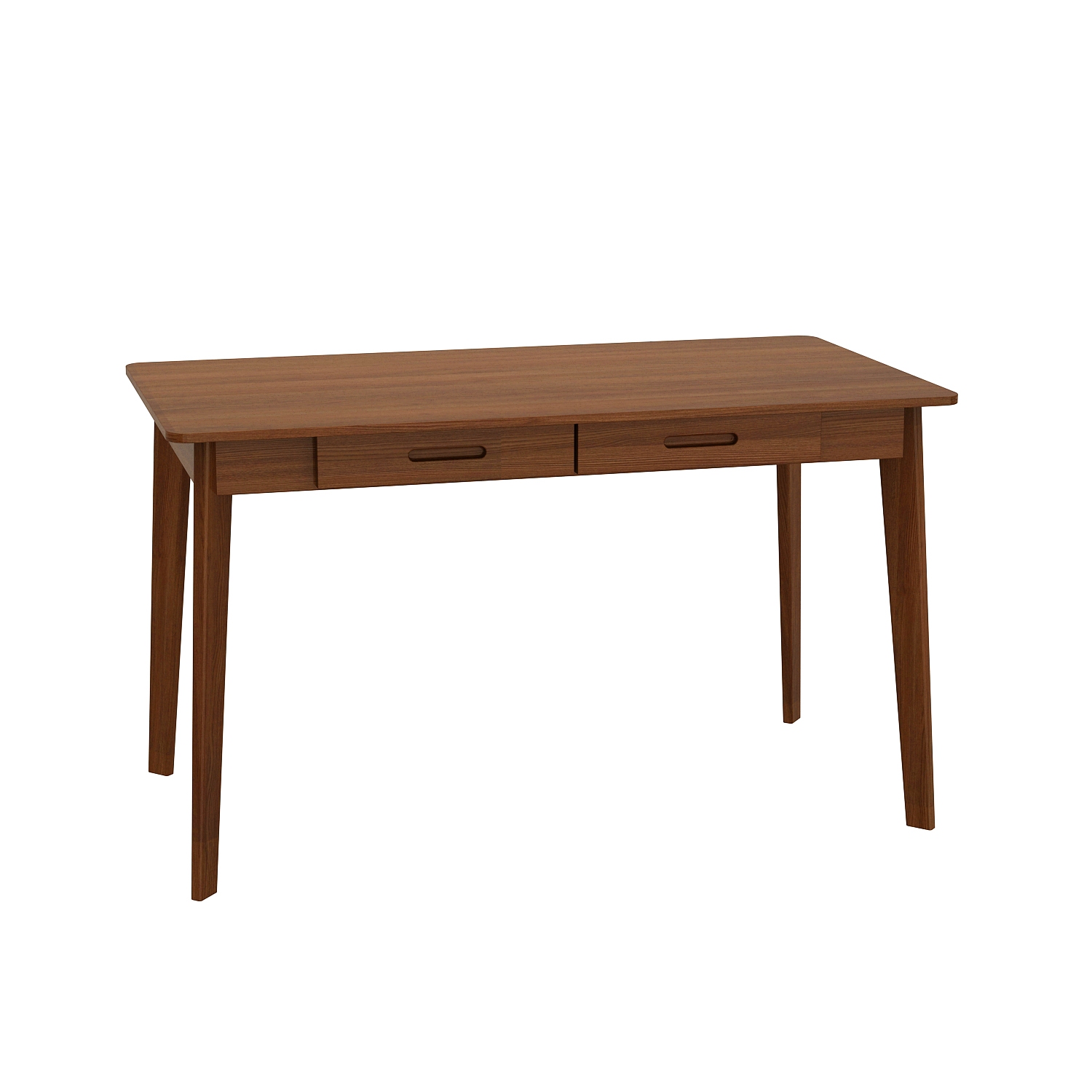 Homsee – Pupitre moderne en bois avec deux tiroirs de rangement, table de bureau à domicile, brun foncé