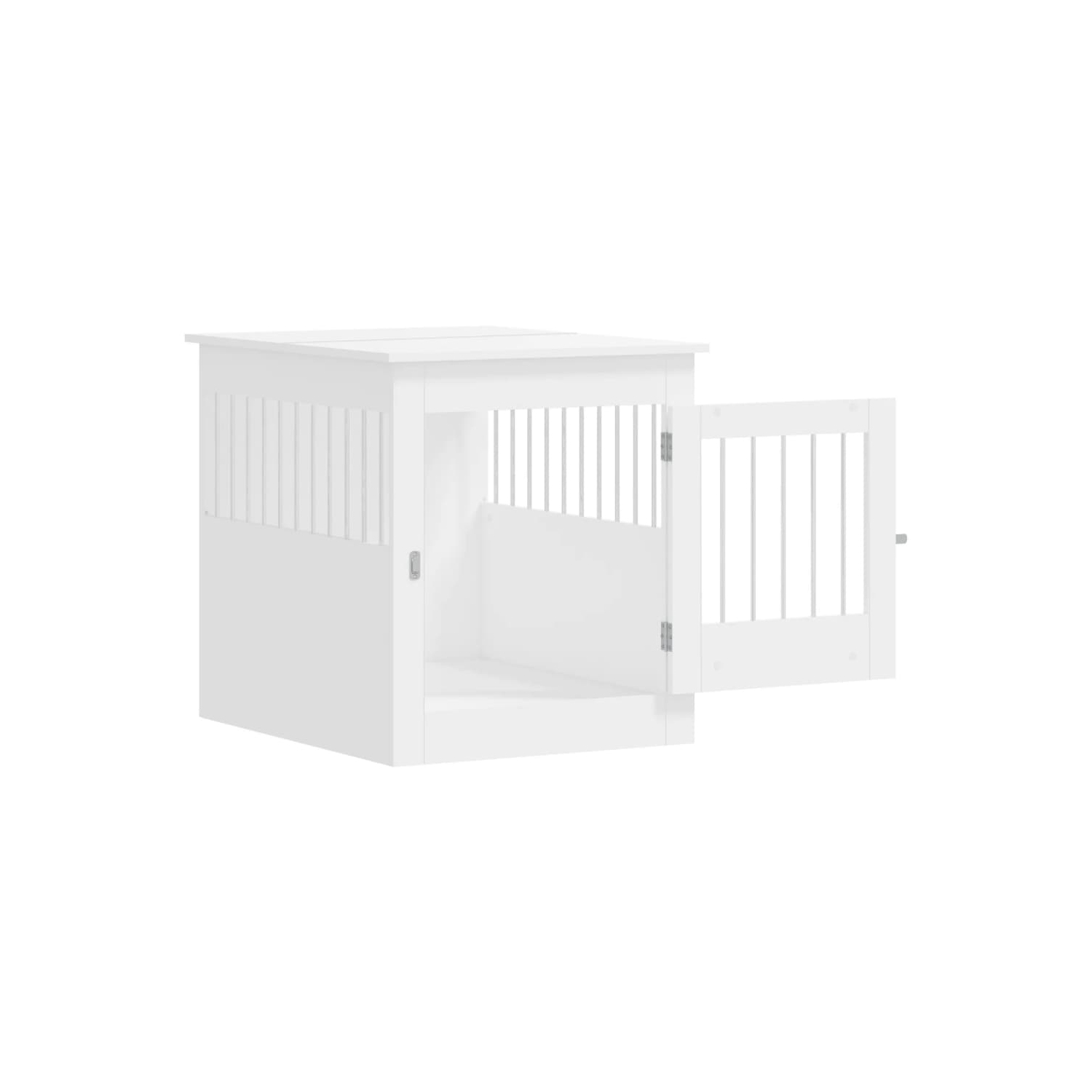 vidaXL Dog Crate Furniture White 64.5x80x71 cm Engineered Wood