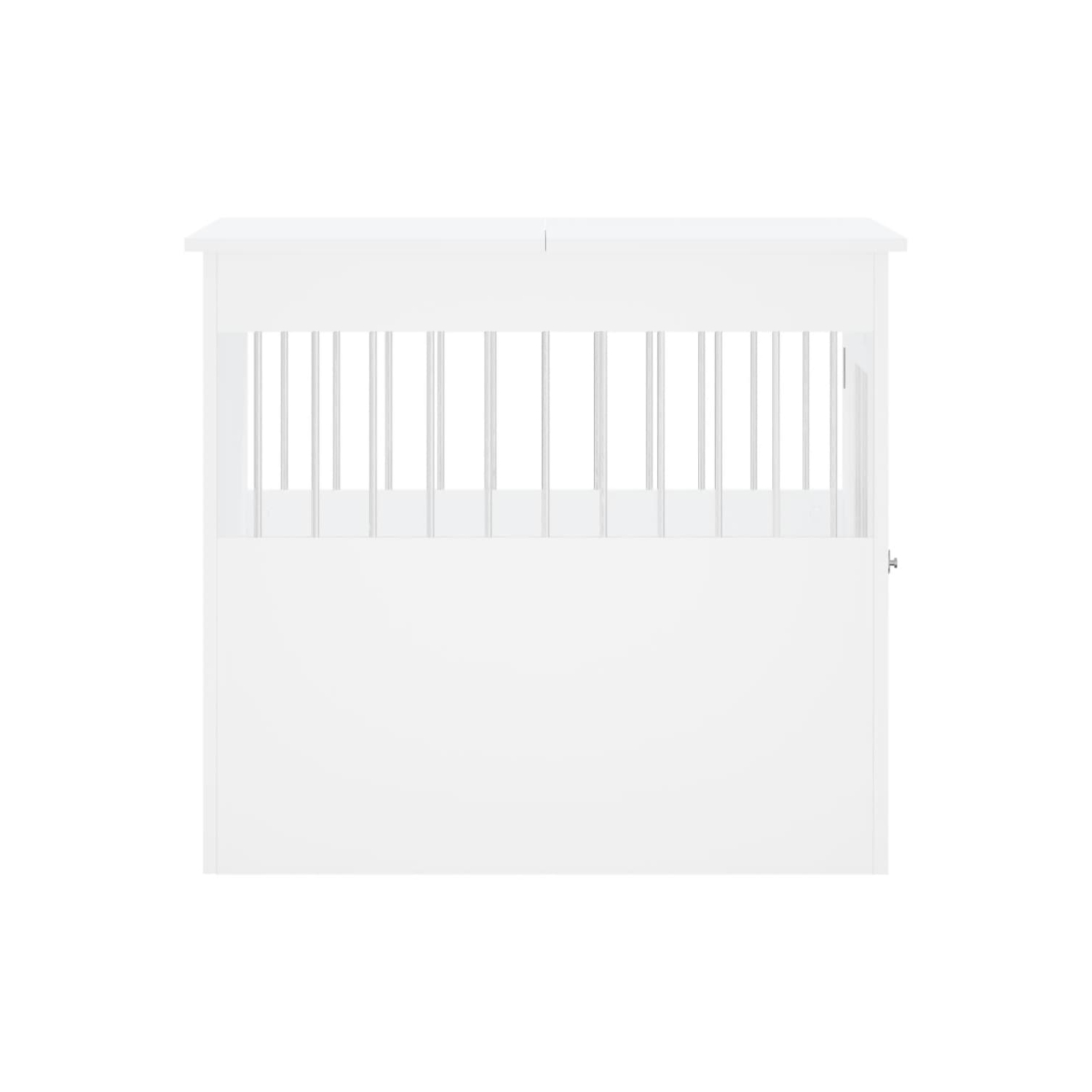 vidaXL Dog Crate Furniture White 64.5x80x71 cm Engineered Wood