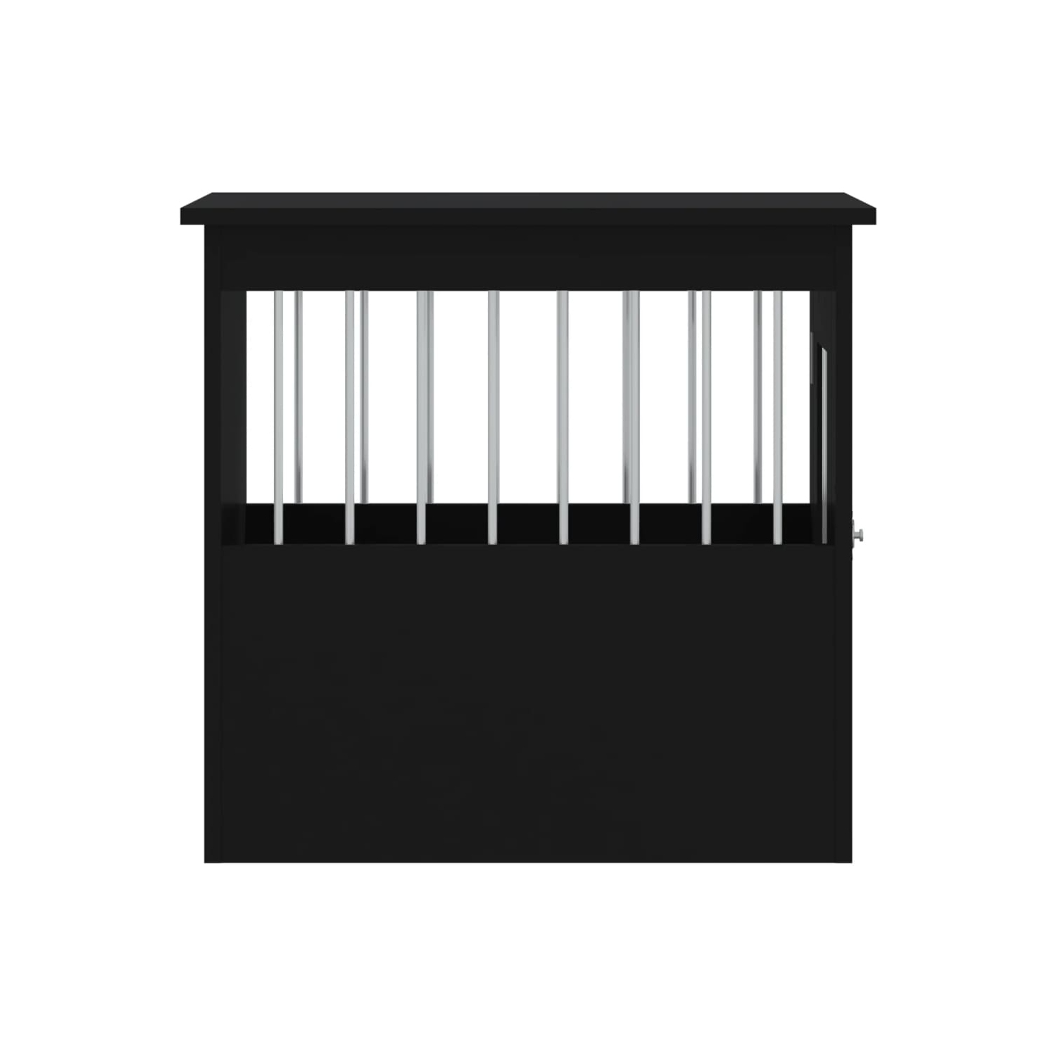 vidaXL Dog Crate Furniture Black 45x62x59 cm Engineered Wood